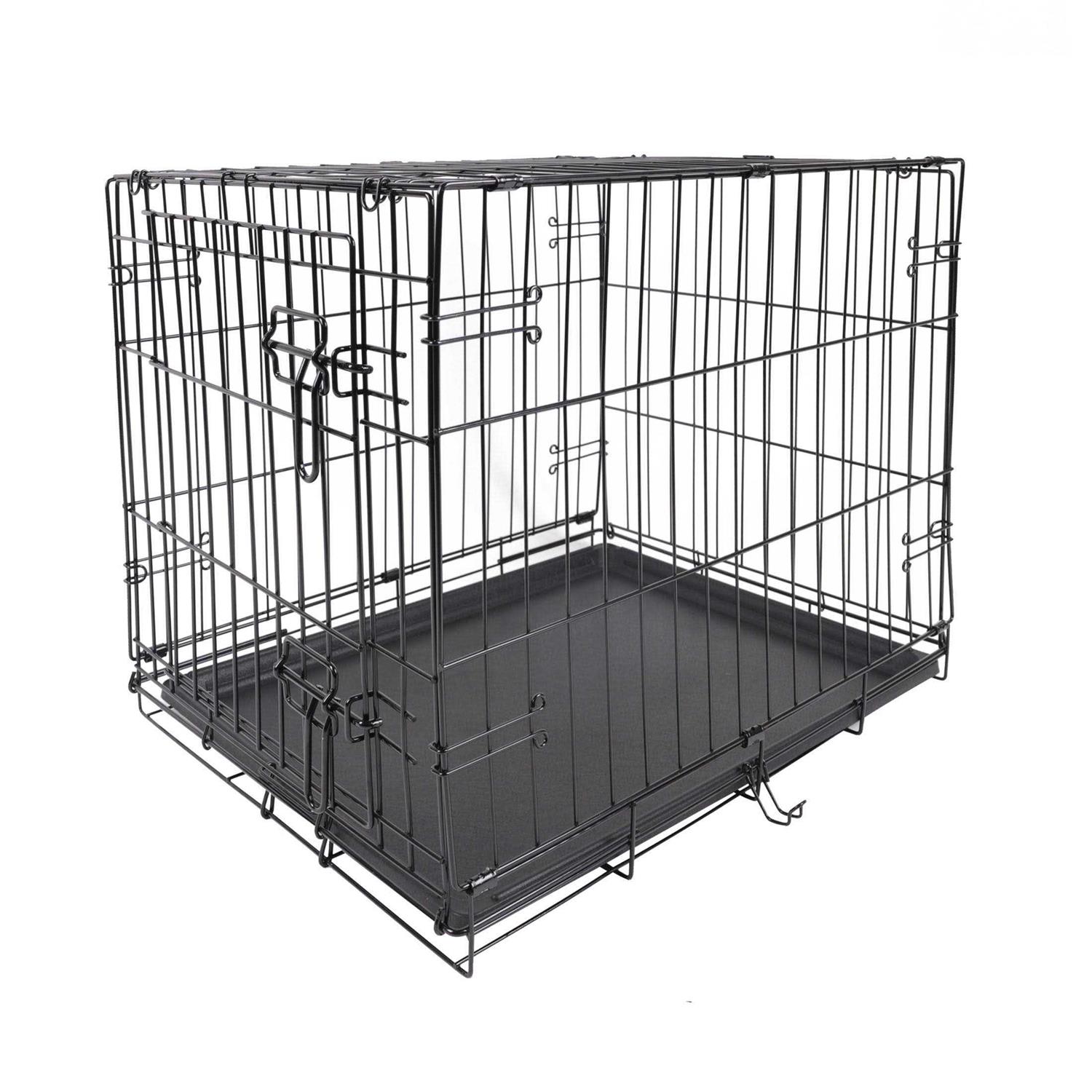 Vibrant Life Single-Door Folding Dog Crate with Divider - Healthber