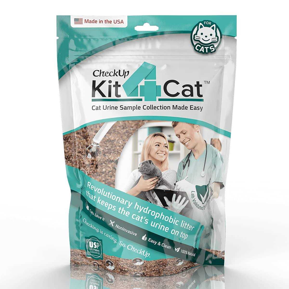 Kit4Cat 2lb Hydrophobic Litter Sand Cat Urine Sample Collection Kit - Healthber