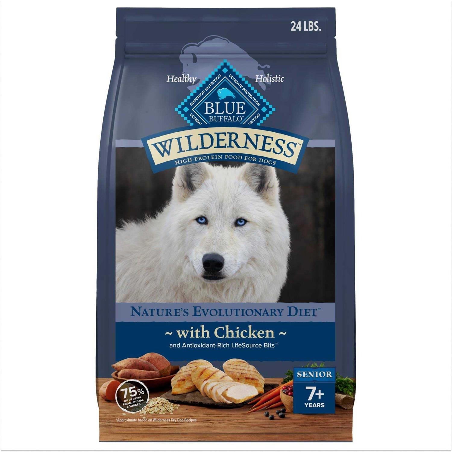 Blue Buffalo Wilderness Chicken Senior Dry Dog Food - Healthber