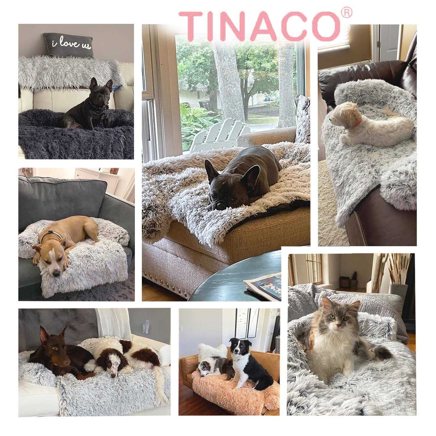 Tinaco Luxurious Calming Dogscats Bed Mats Washable Removable Couch Cover - Healthber