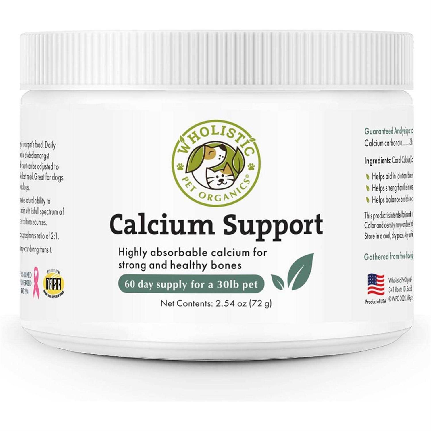 Wholistic Pet Organics Calcium Support Pet Supplement - Healthber