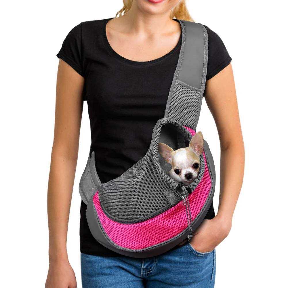 Yudodo Pet Dog Sling Carrier Breathable Mesh Travel Safe Sling Bag Carrier for Dogs Cats - Healthber