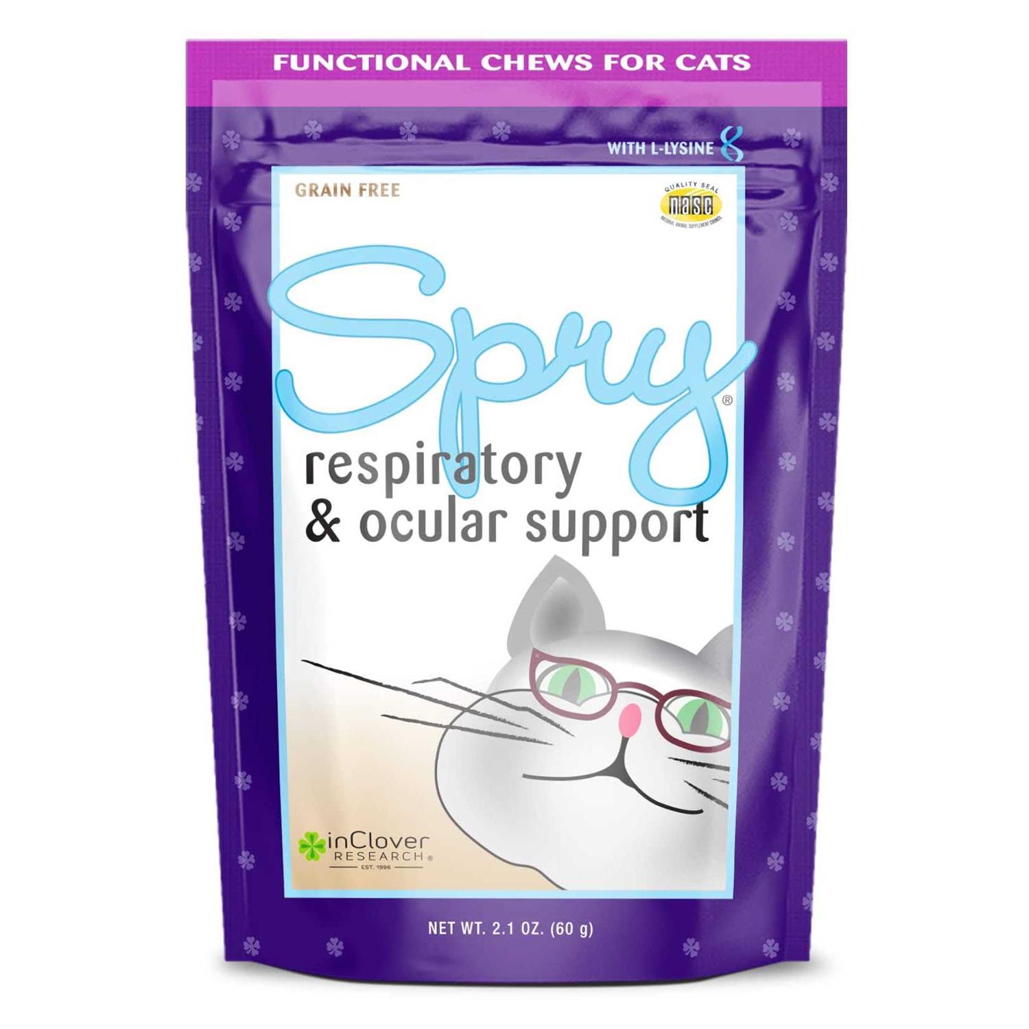 In Clover Spry Respiratory and Ocular Support Soft Chews for Cats - Healthber