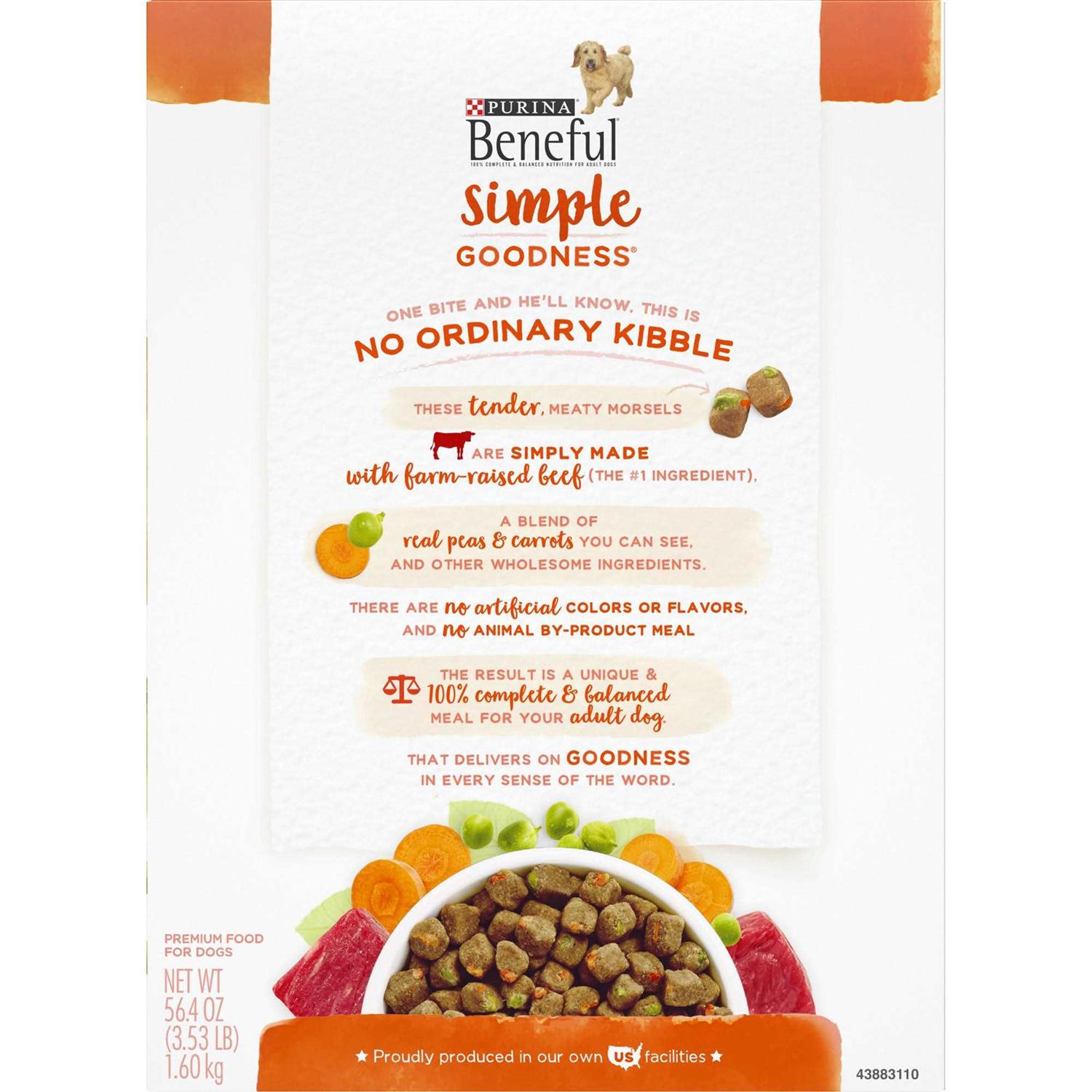 Purina Beneful Dry Dog Food Simple Goodness With Farm Raised - Healthber