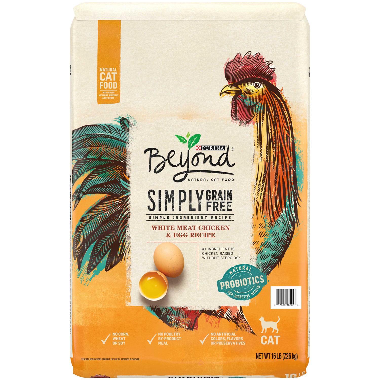 Purina Beyond Grain Free White Meat Chicken & Egg Recipe Natural Dry Cat Food - Healthber