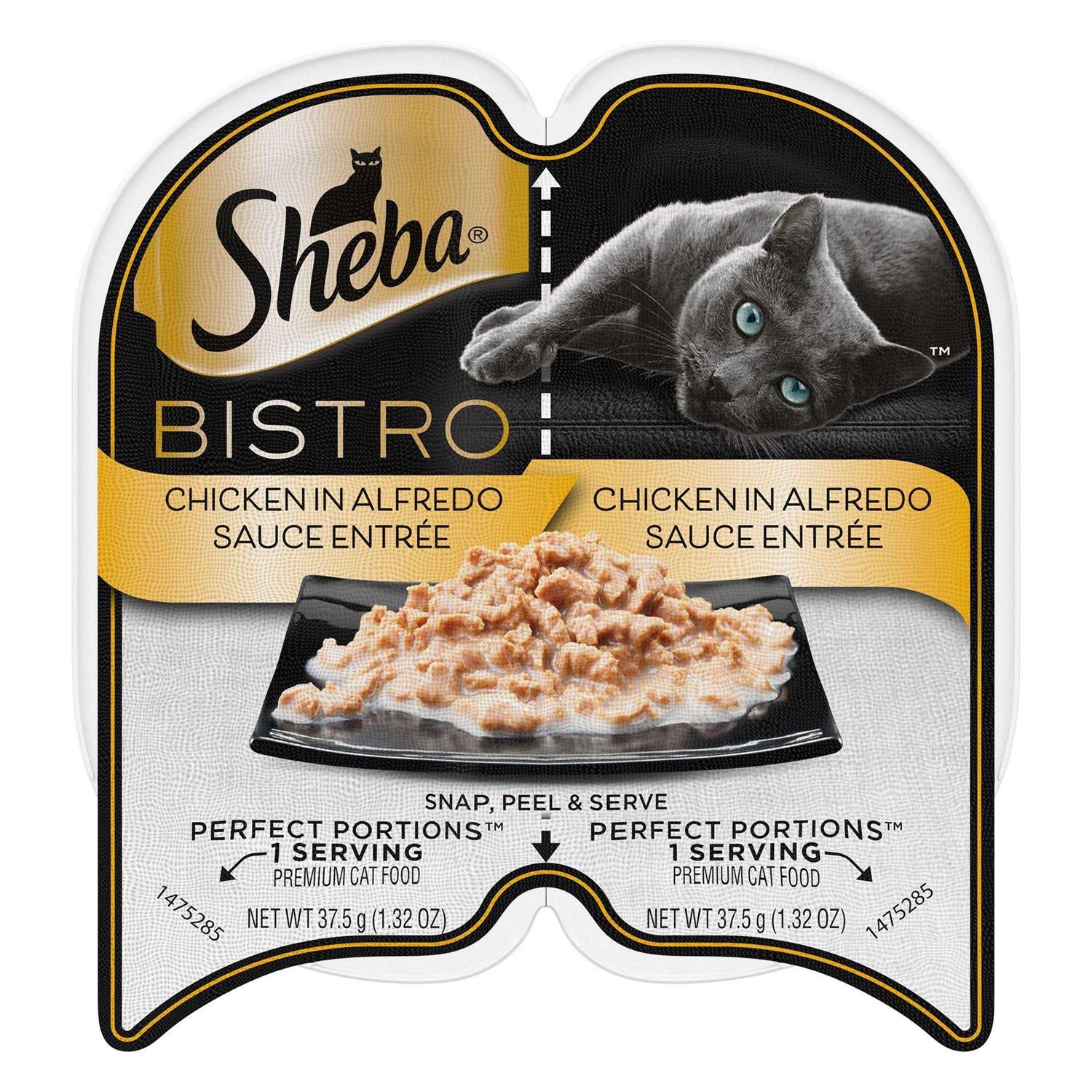 Sheba Perfect Portions Bistro Chicken in Alfredo Sauce Wet Cat Food - Healthber