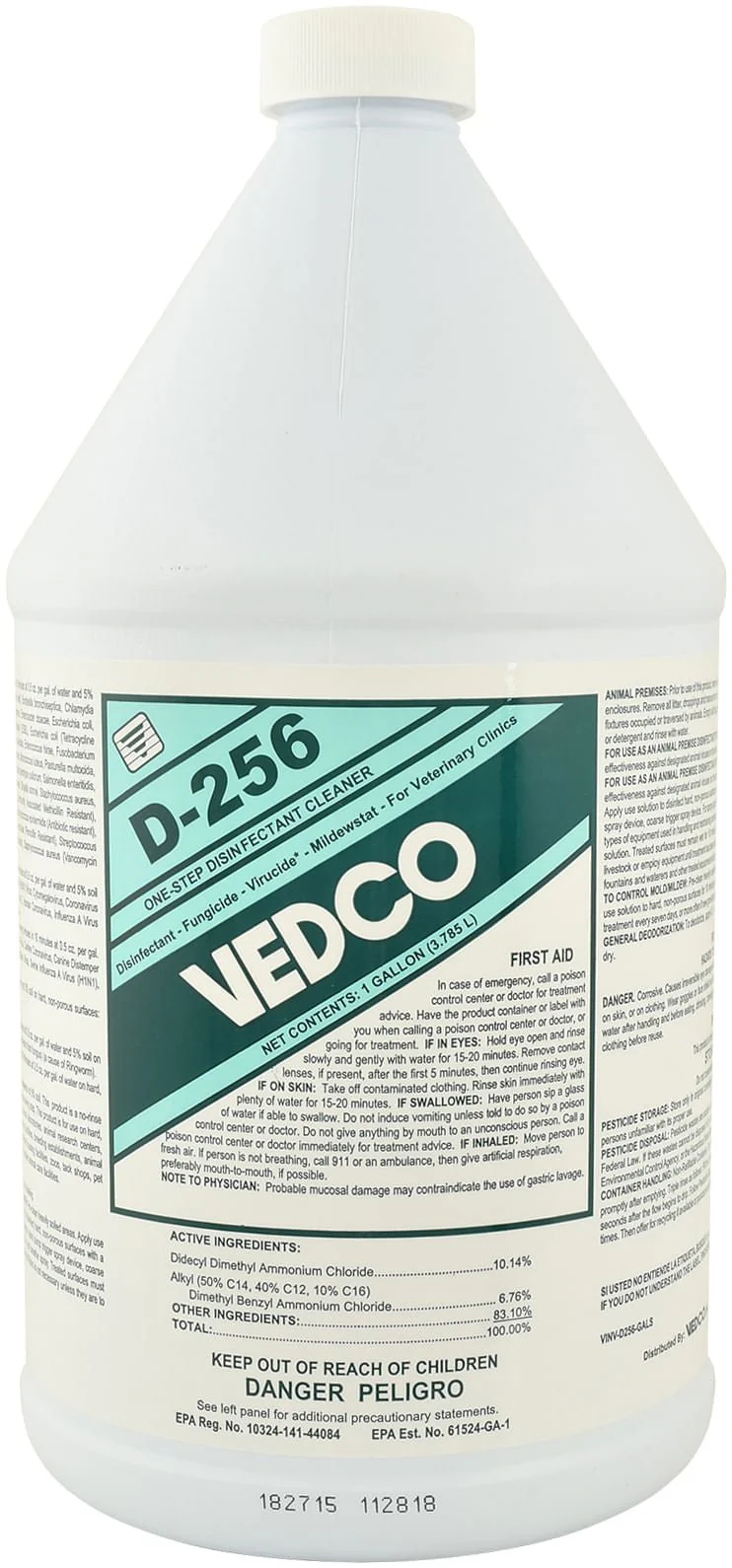 D-256 Disinfectant, gallon - Healthber