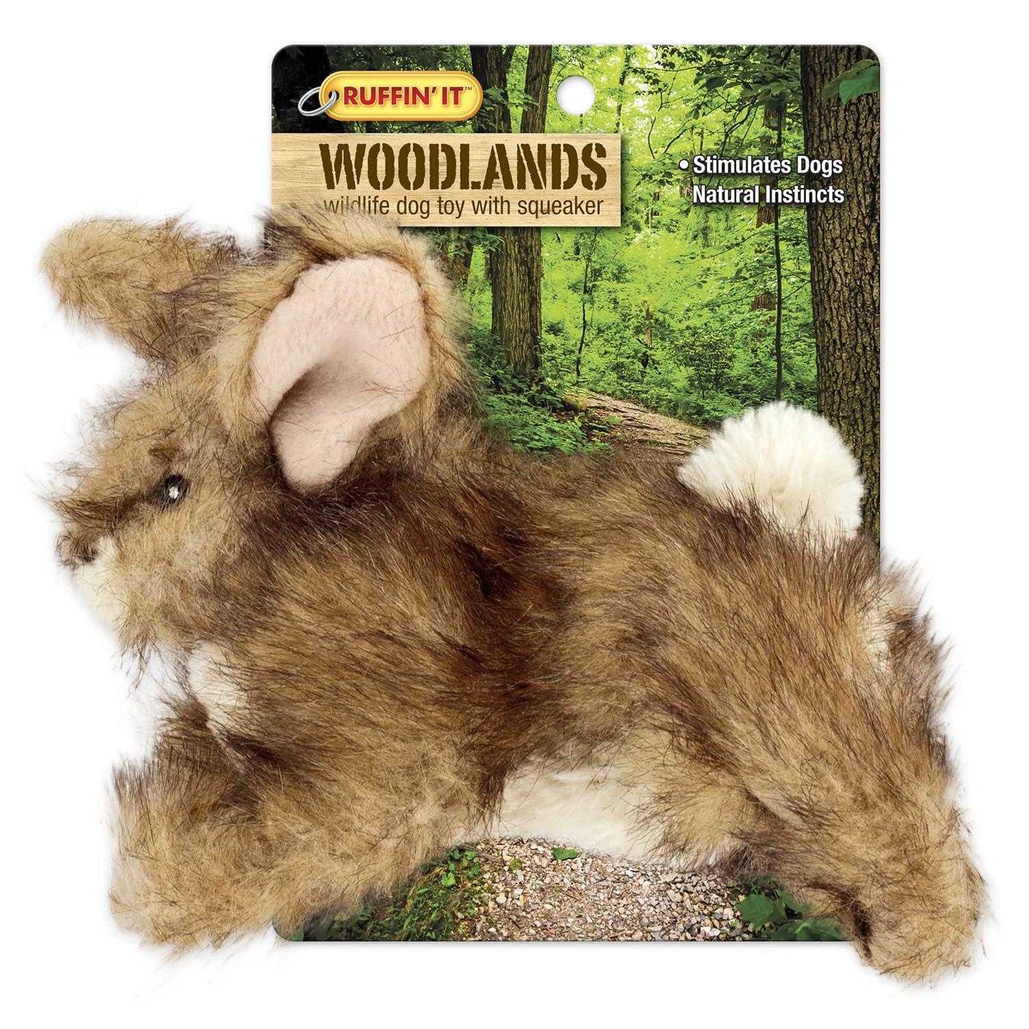 Ruffin’ It Woodlands Rabbit Plush Dog Toy - Healthber