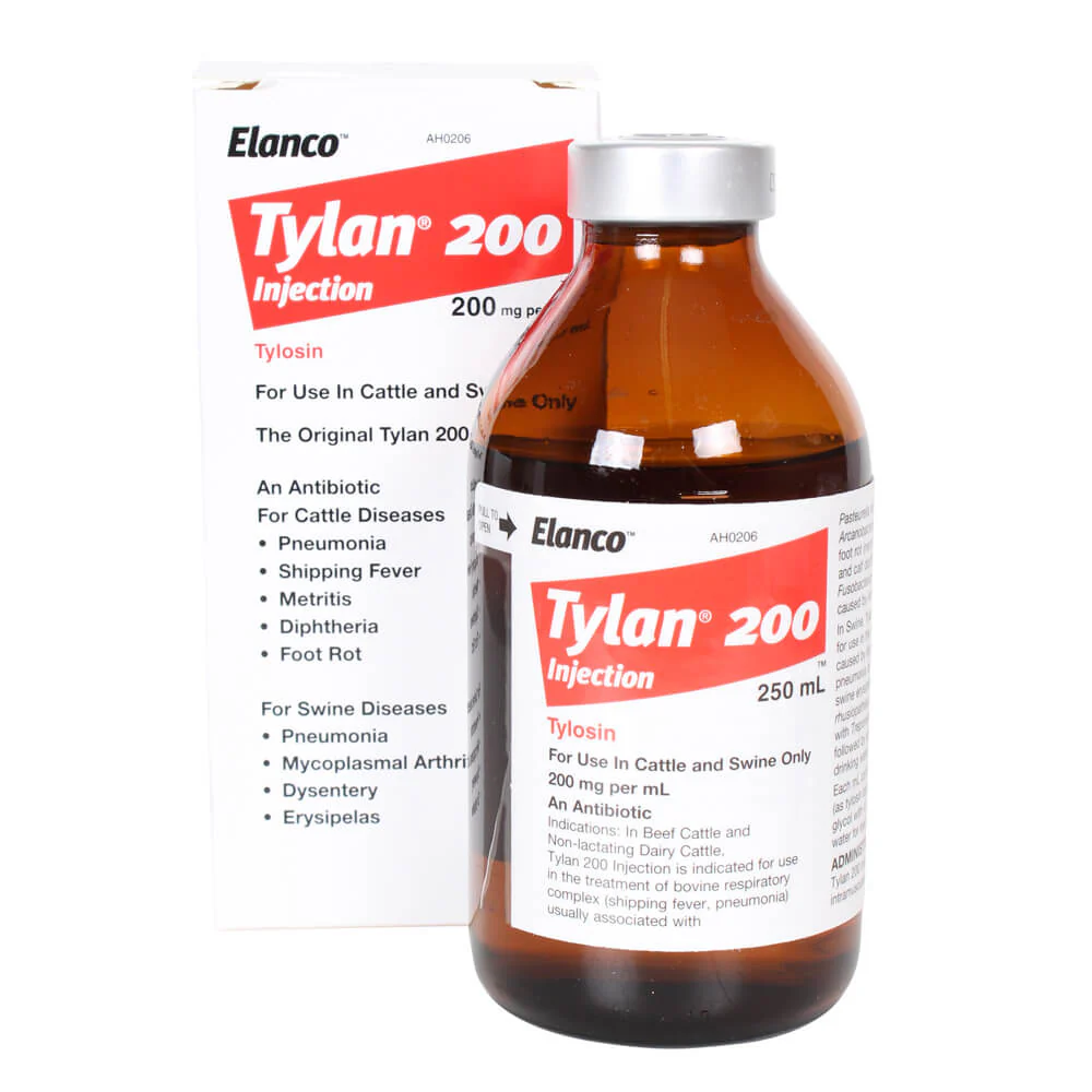 Rx Tylan 200 Injection, 200 mg x 250 mL - Healthber