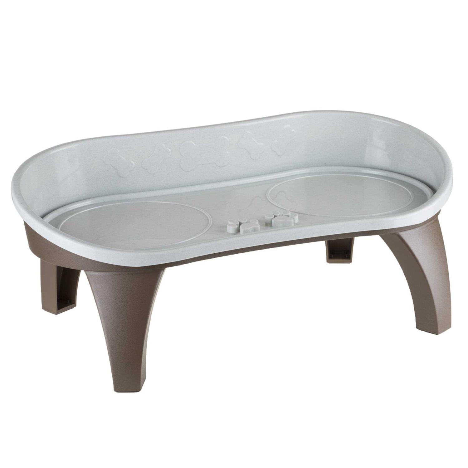 Petmaker Elevated Pet Feeding Tray with Splash Guard and Non-Skid Feet - Healthber