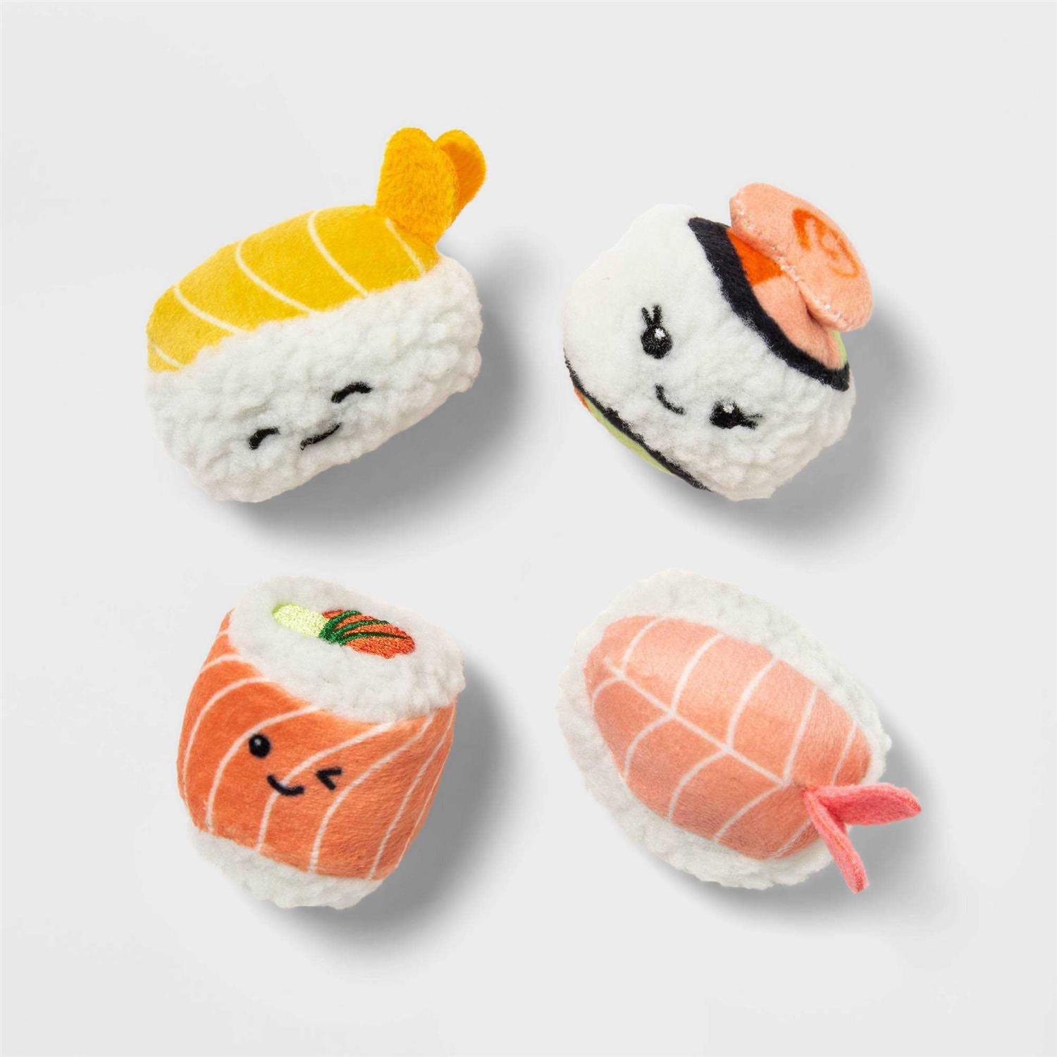 Boots & Barkley Smiling Sushi Flush Cat Toy - Healthber
