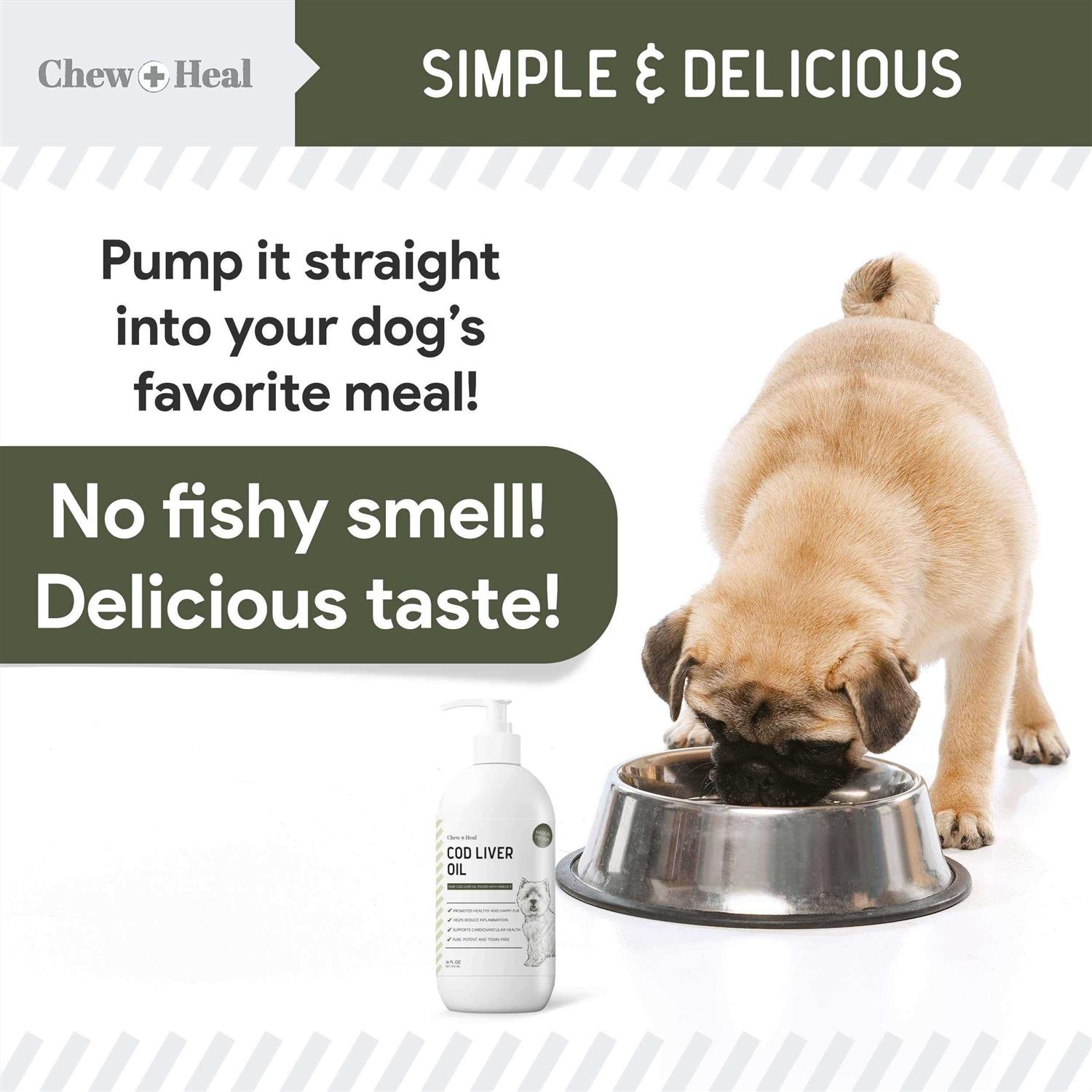 Chew + Heal Pure Cod Liver Oil for Dogs - Healthber