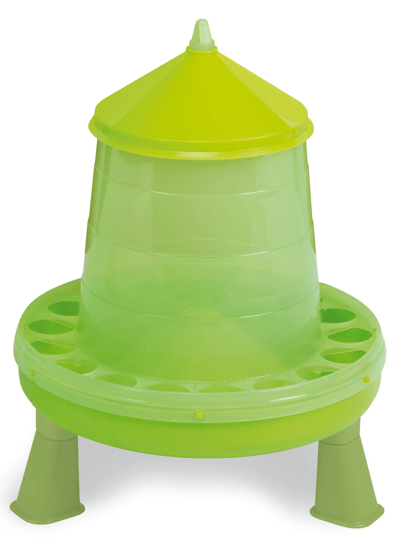 Plastic Hanging Chicken Feeder with Legs, 17 lb - Healthber