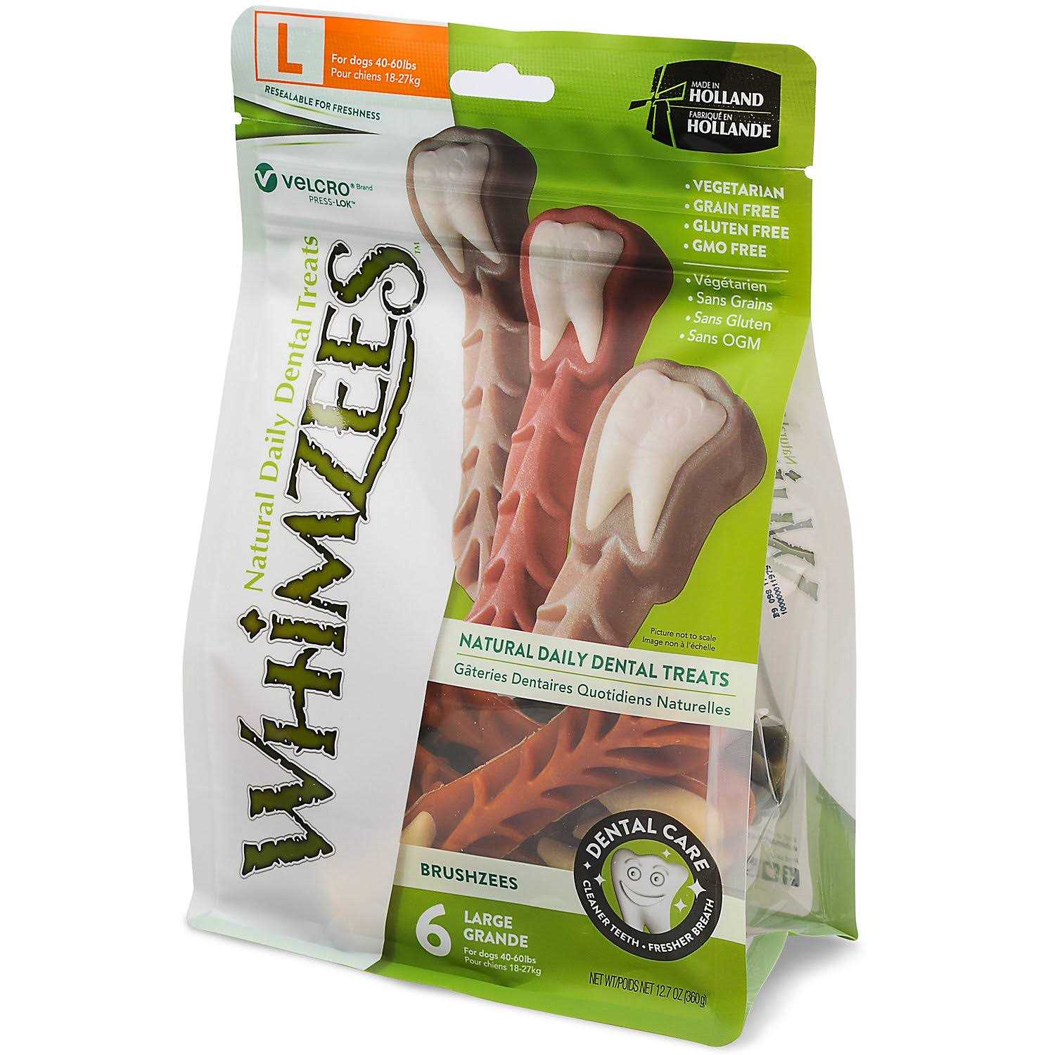 Whimzees Brushzees Dental Treats - Healthber