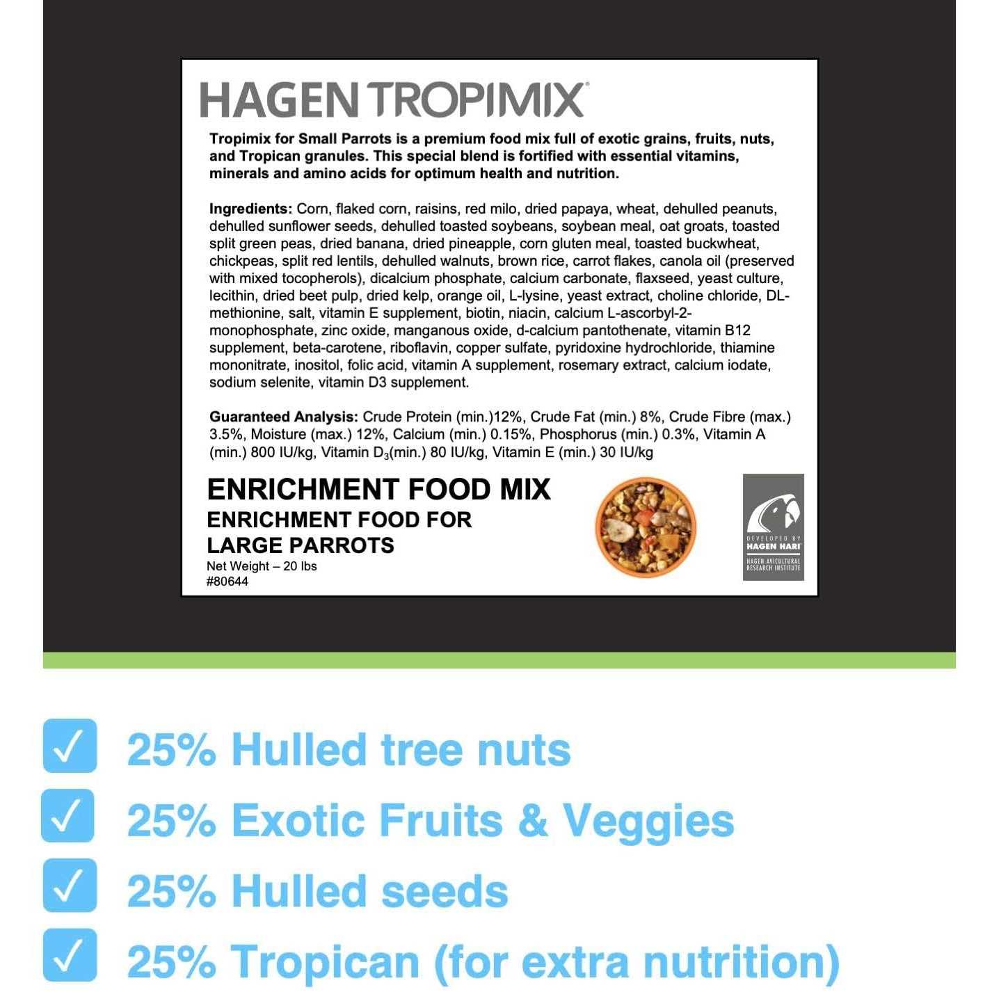 Tropimix Enrichment Food for Small Parrots - Healthber