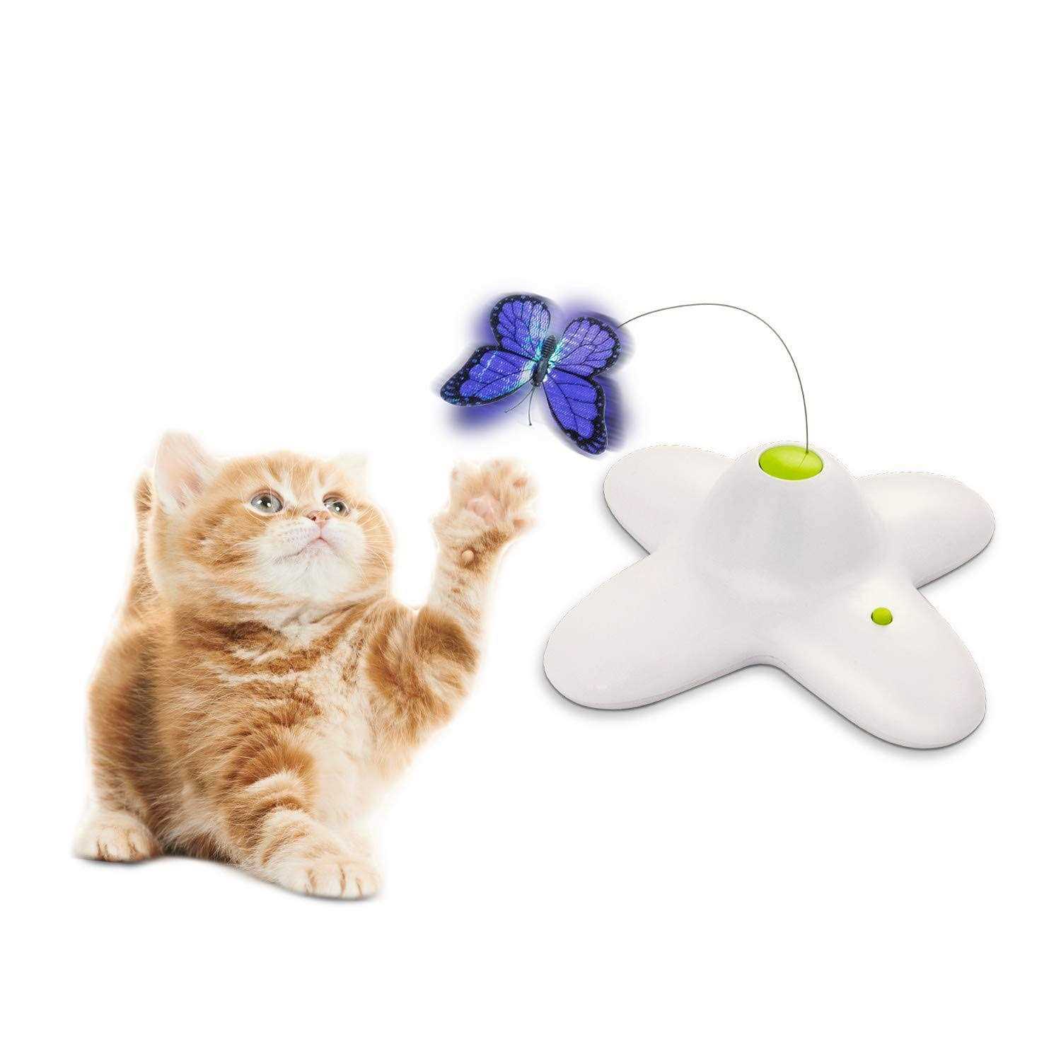 All for Paws Interactive Flutter Bug Cat Butterfly Toy with Two Replacements Kitten Toys for Indoor Cats - Healthber