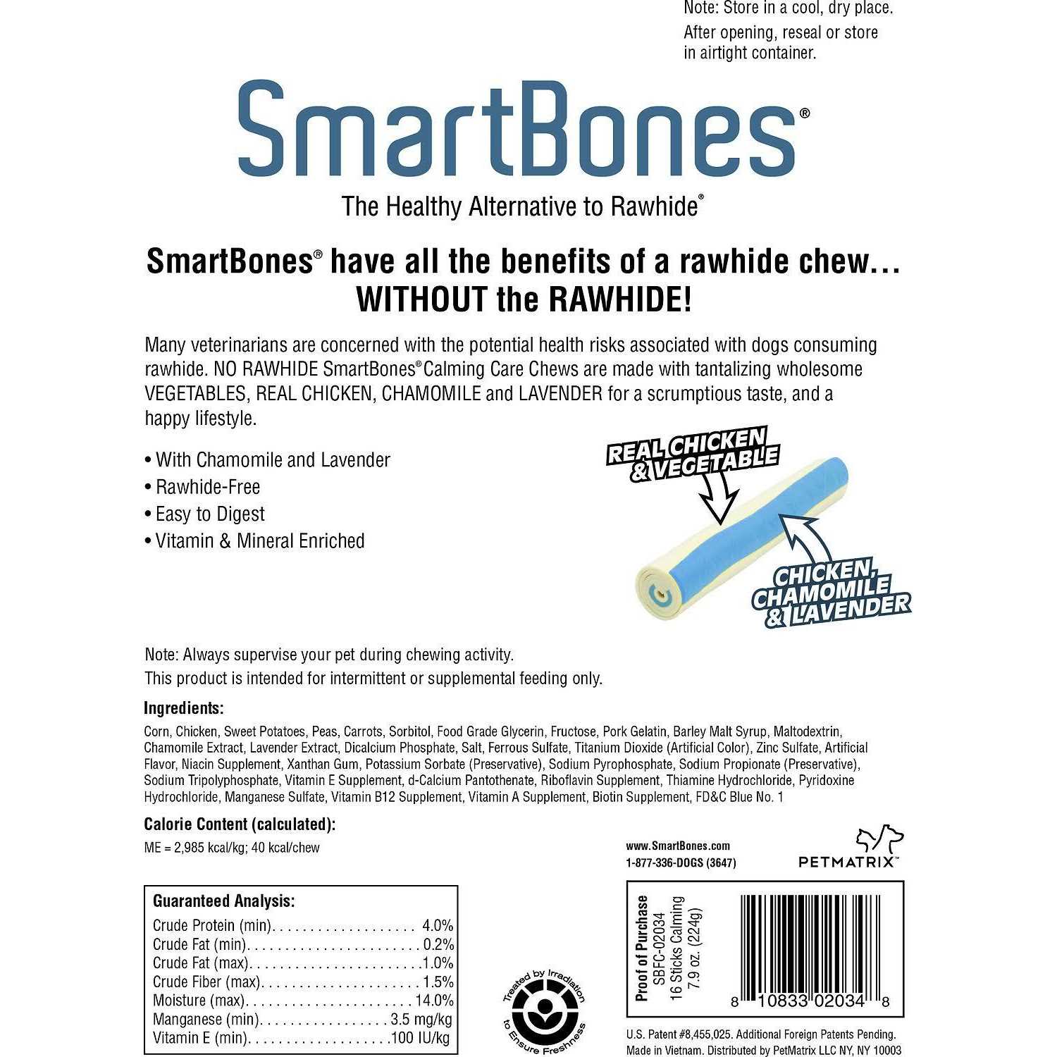 SmartBones Calming Care Chews Dog Treats - Healthber