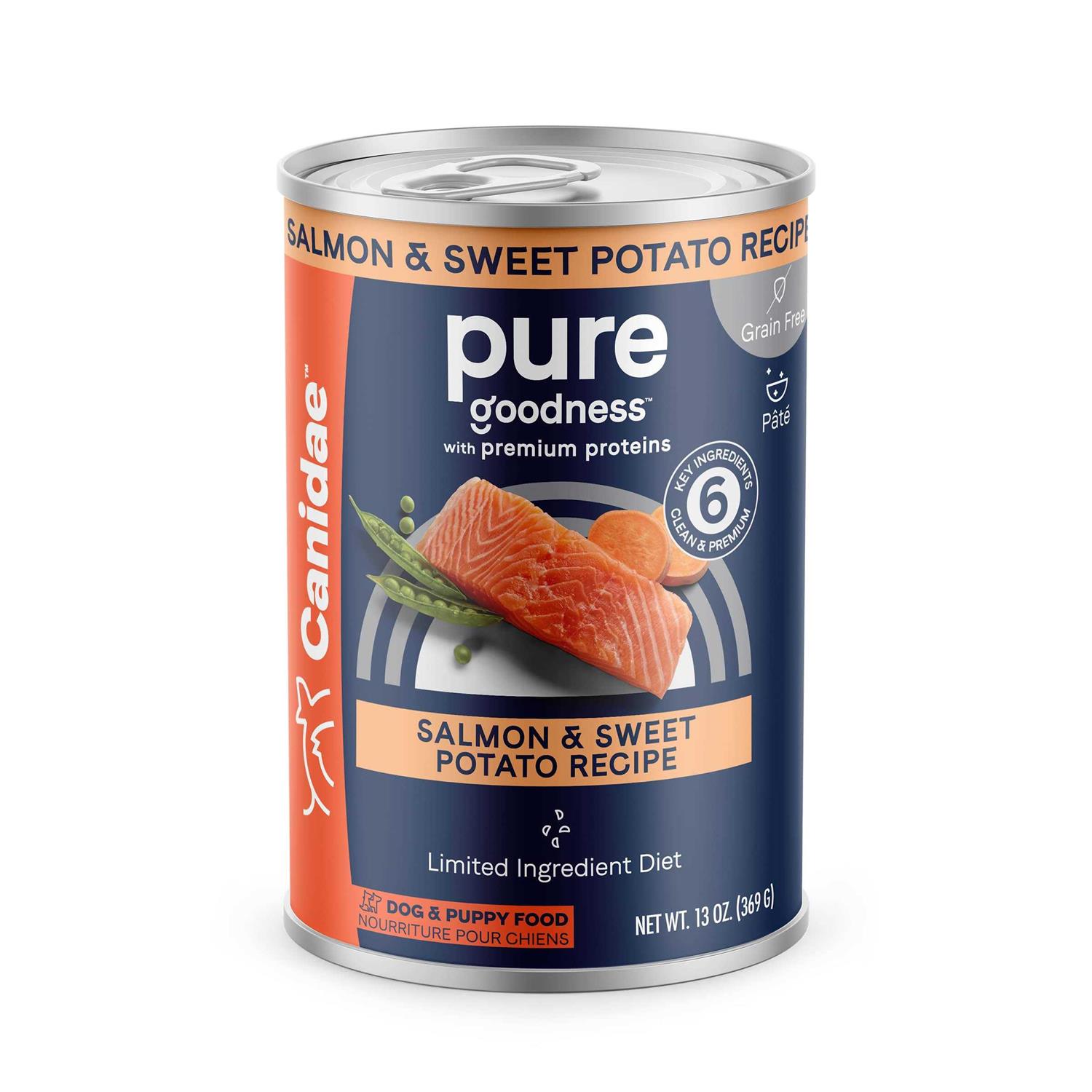 Canidae Grain-Free Pure Limited Ingredient Salmon & Sweet Potato Recipe Canned Dog Food - Healthber