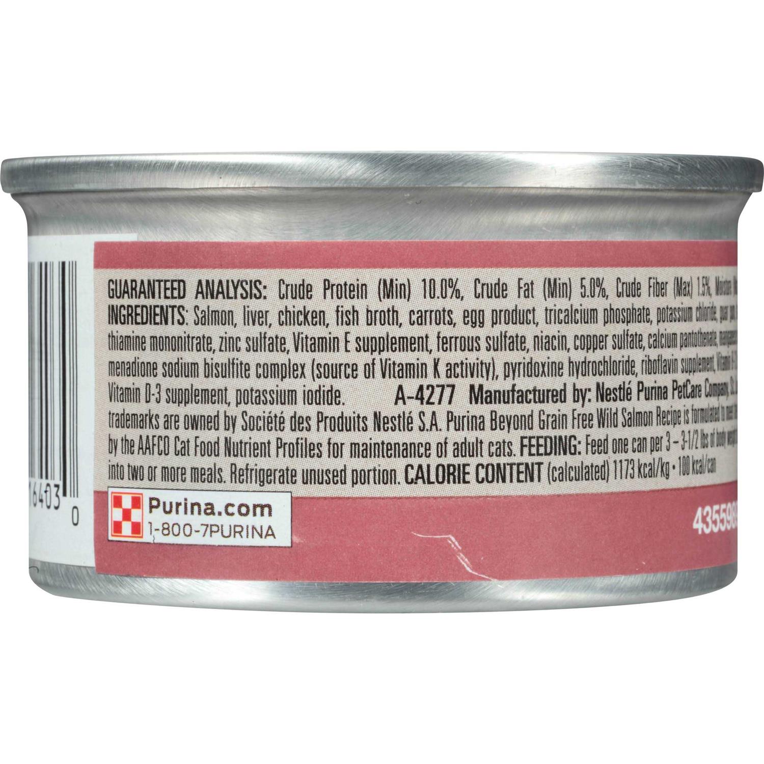 Purina Beyond Wild Salmon Recipe Grain Free Wet Cat Food Pate - Healthber