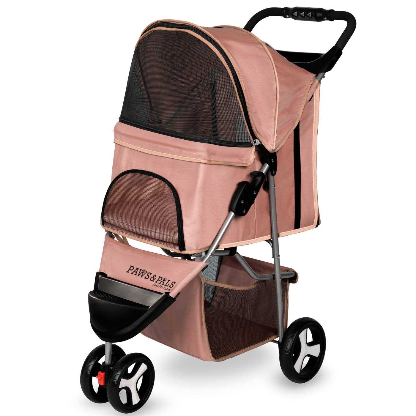 Paws & Pals 3 Wheel Foldable Pet Stroller - Healthber