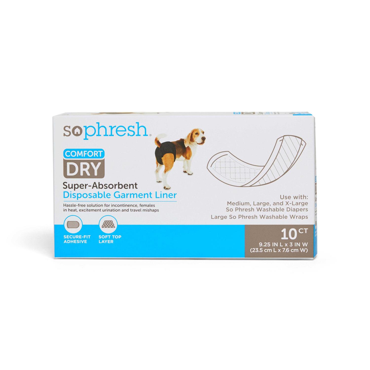 So Phresh Comfort Dry Disposable Dog Garment Liners - Healthber