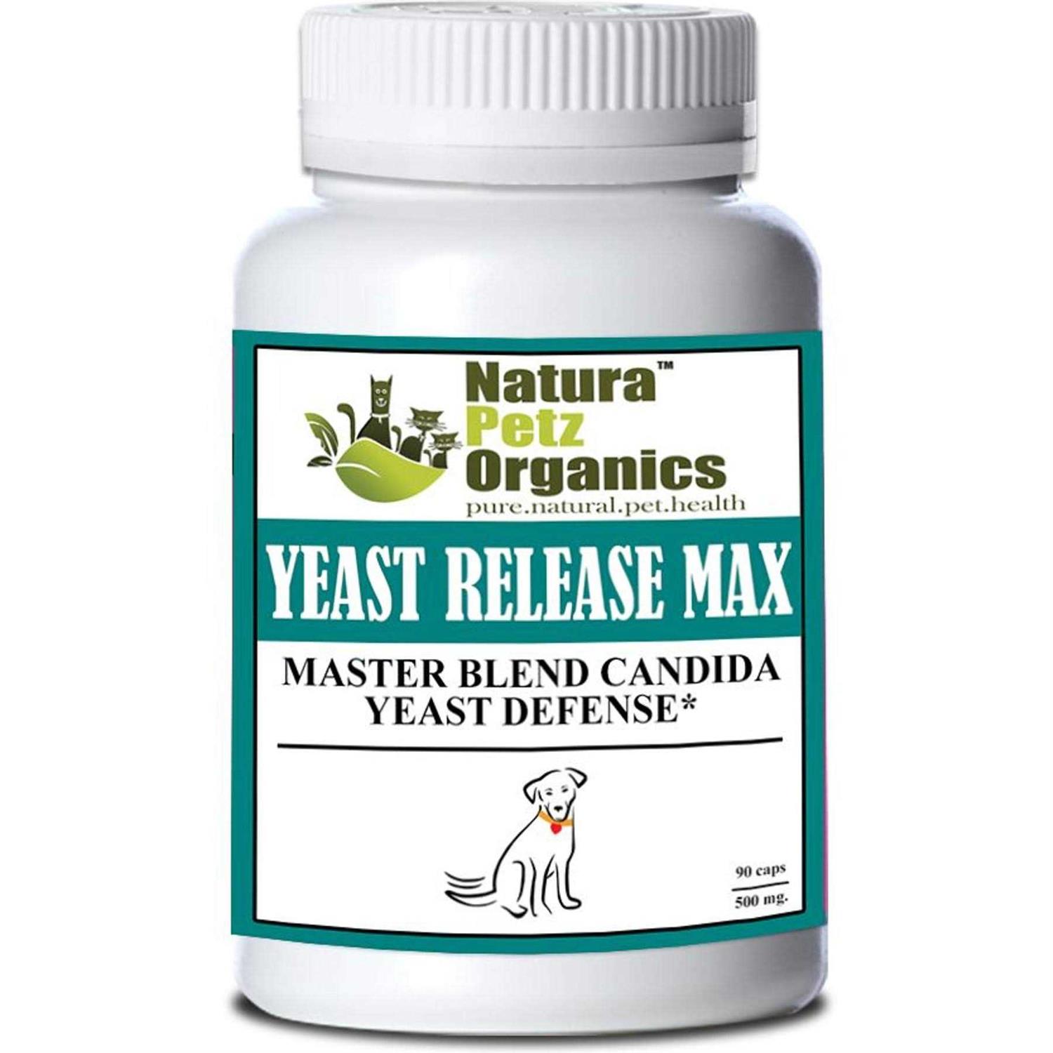 Organic Pet Systems Yeast Release Max Capsules* Master Blend Candida Yeast Defense* For Dogs And Cats* - Healthber