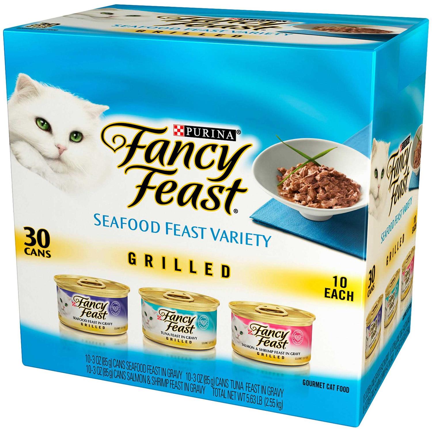 Purina Fancy Feast Gravy Wet Cat Food Variety Pack Seafood Grilled Collection - Healthber