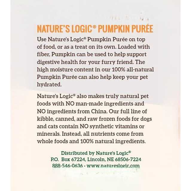 Nature’s Logic Pumpkin Puree Dog & Cat Food Supplement - Healthber