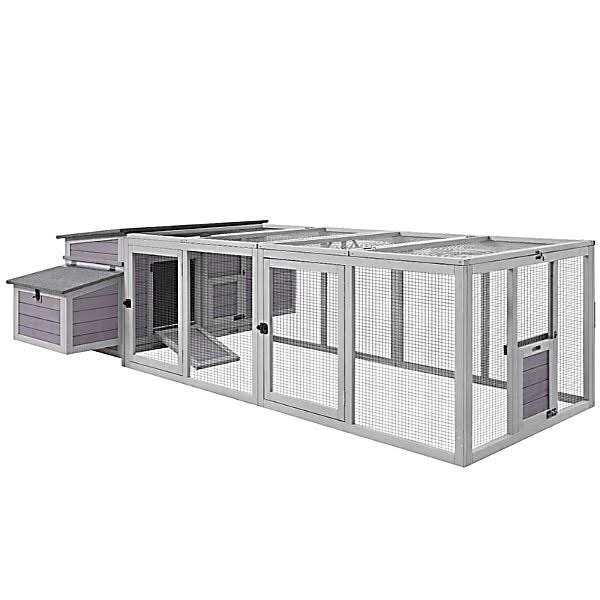 aivituvin Large Hen House with Run for 4-6 Chickens AIR45 - Healthber