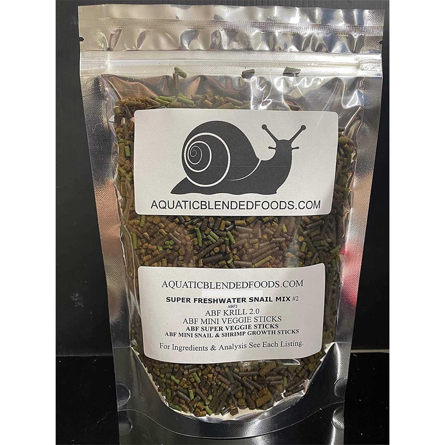 AQUATICBLENDEDFOODS ABF Aquatic Freshwater Snail Food Mix #2 with Calcium - Healthber