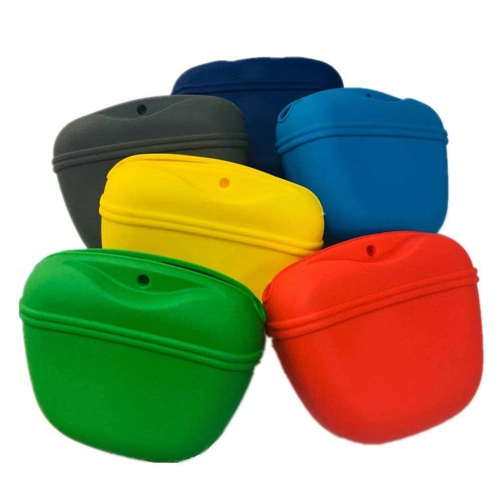 Royalcare Silicone Dog Treat Pouch-Small Training Bag-Portable Dog Treat Bag for Leash with Magnetic Closure and Waist Clip - Healthber