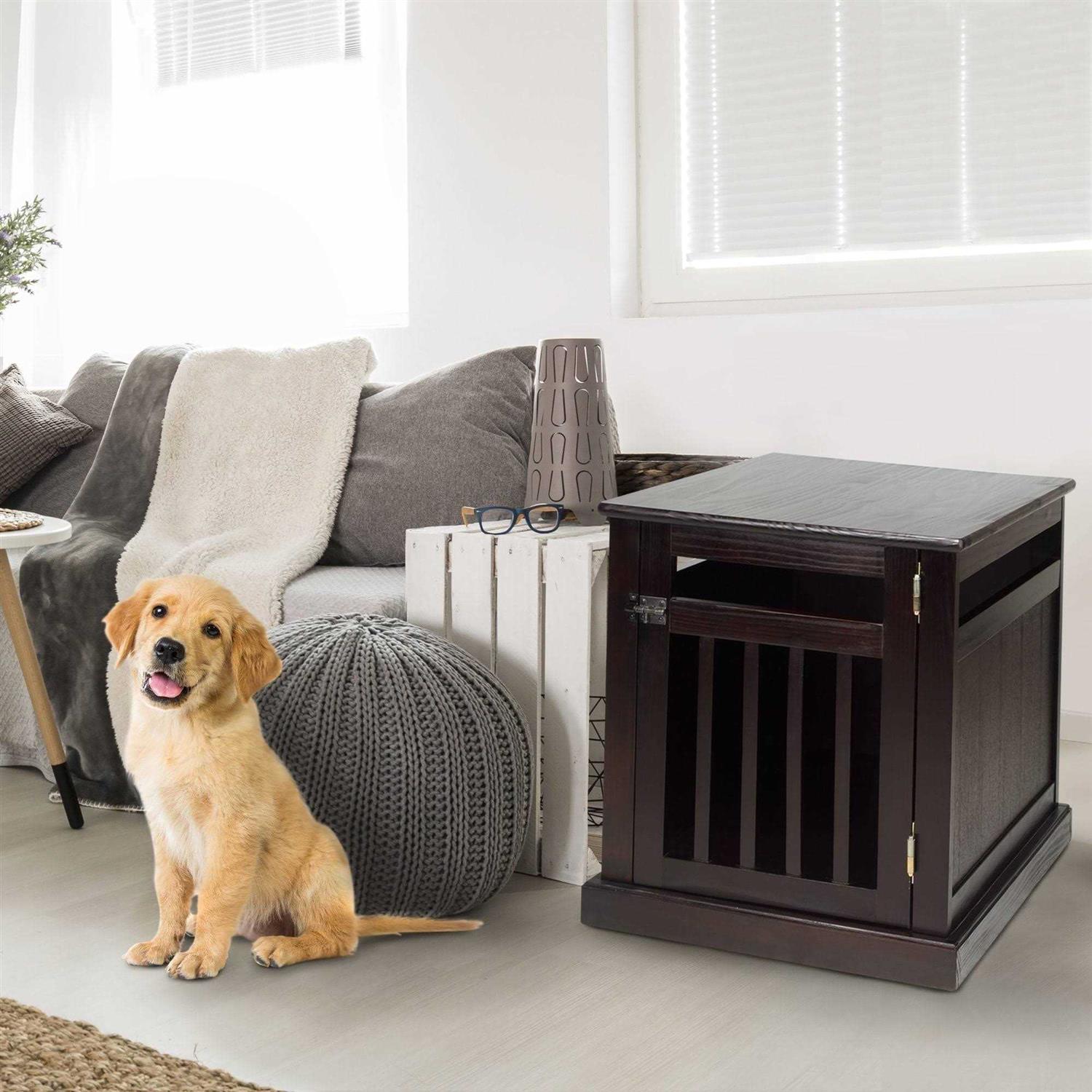 Casual Home Chappy Espresso Pet Crate - Healthber