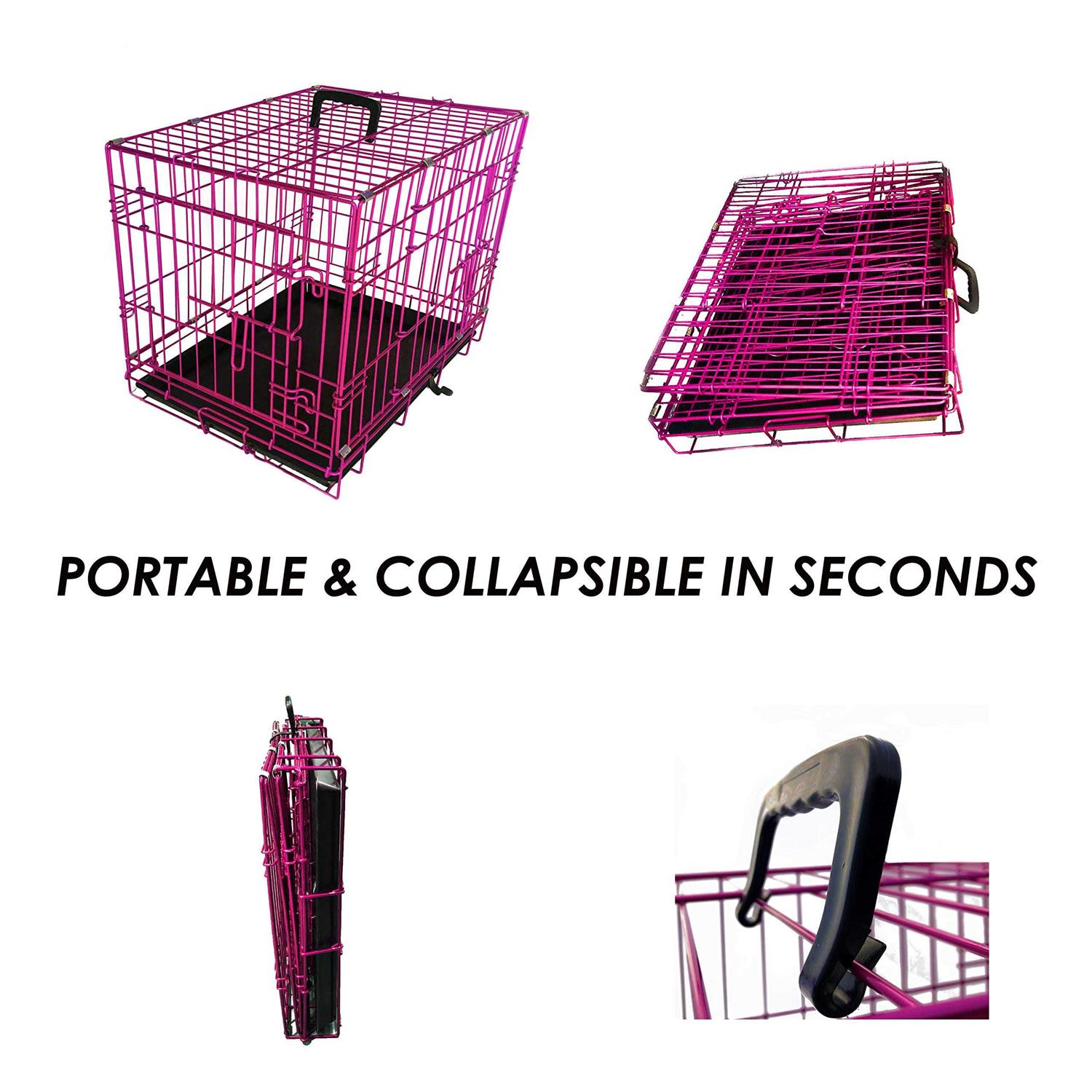 Pet Expressions Colored Metal Wire Dog Crate - Healthber