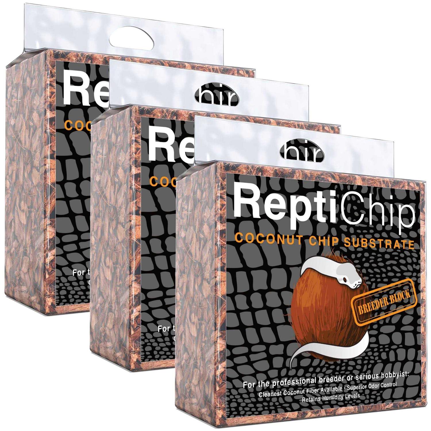 Reptichip Compressed Coconut Chip Substrate for Reptiles 72 Quart Coco Chips Brick Bedding - Healthber
