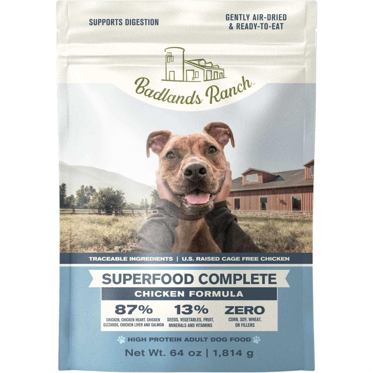 Badlands Ranch Superfood Complete Air Dried Chicken Recipe Dog Food - Healthber
