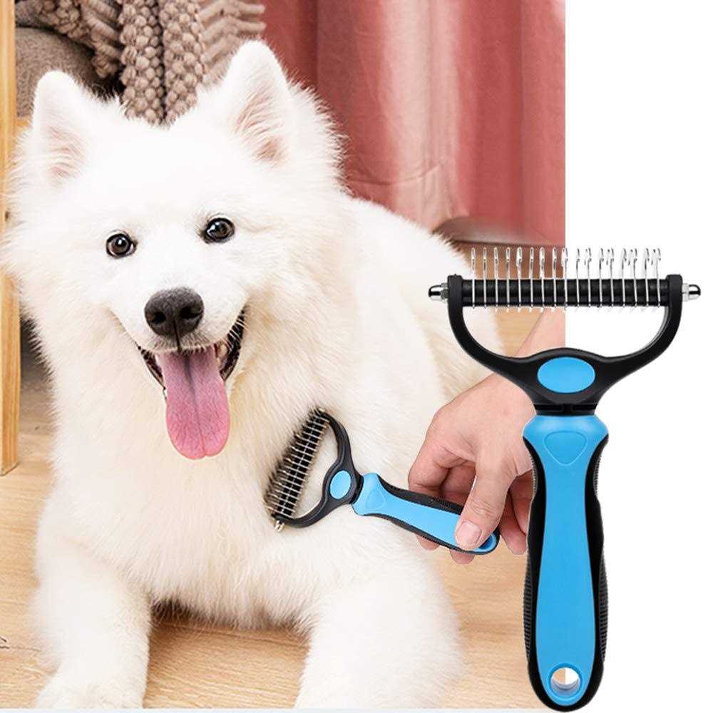 petpetssmart Kayi Dematting Brush Undercoat Rake for Dogs & Cats 2 Sided Professional Grooming Tool – Tangles Removing & Deshedding Brush - Healthber