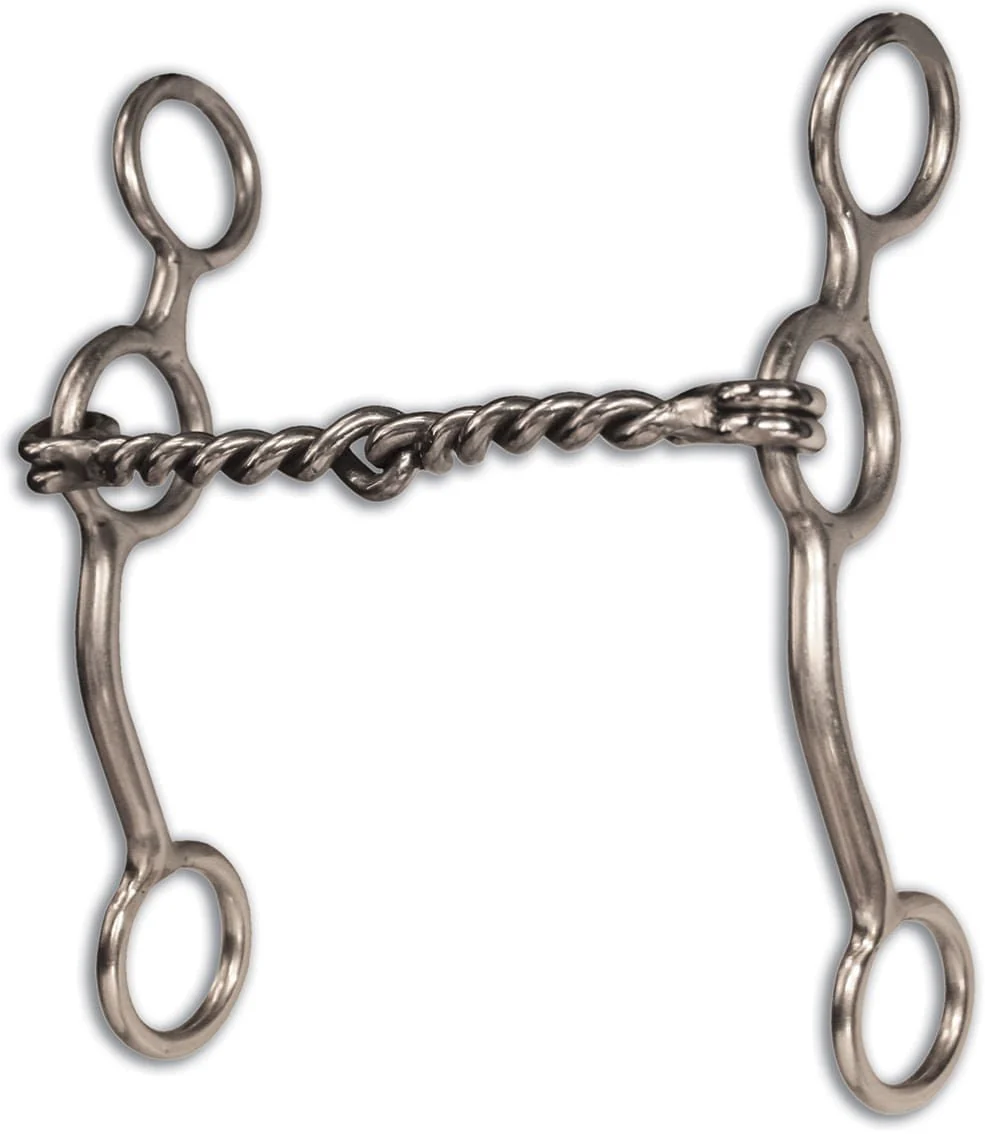 Equisential Performance Long Shank Bit, Twisted Wire Snaffle - Healthber