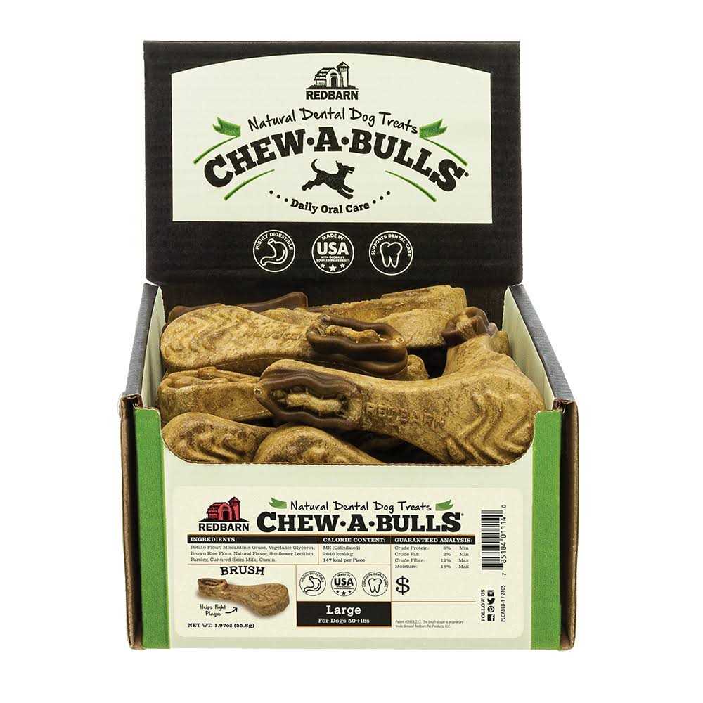 Redbarn Chew-A-Bulls Brush Dental Dog - Healthber