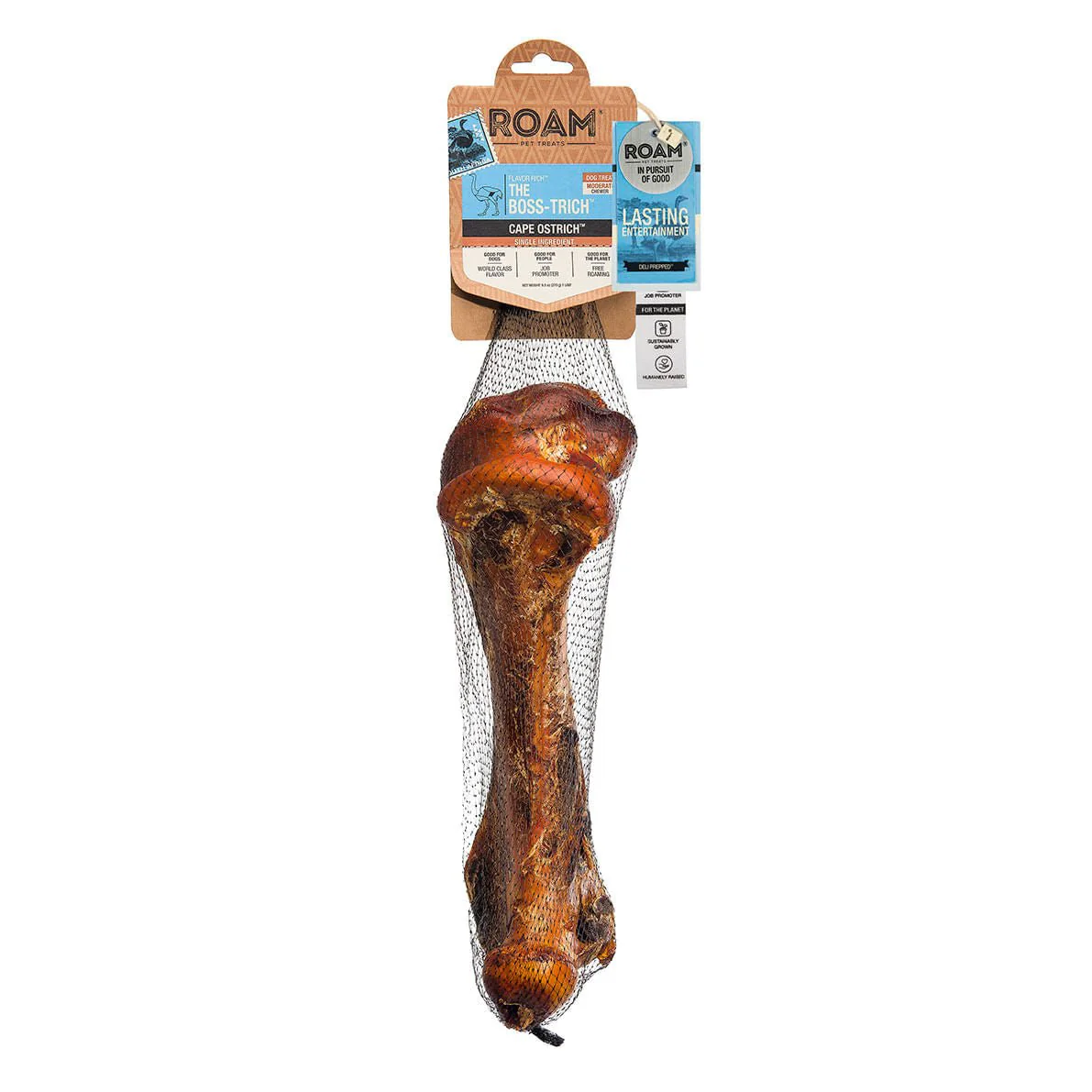 Roam Dog Treats The Boss-Trich Ostrich Bone - Healthber