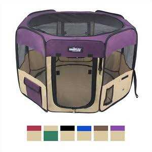 EliteField 2-Door Soft Pet Playpen Pen - Healthber
