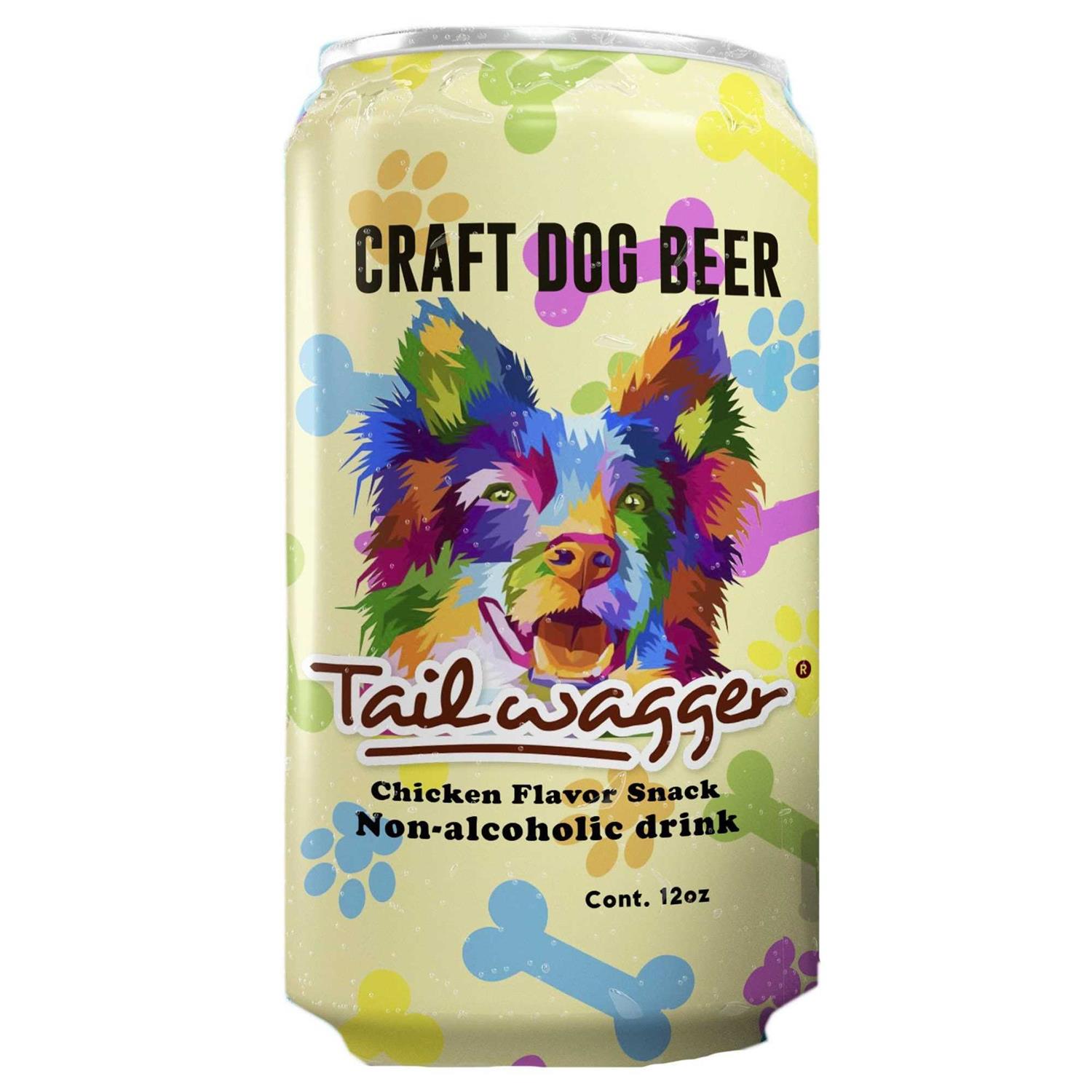 Tailwagger 4-pack 12 oz Chicken Porter Dog Beer - Healthber