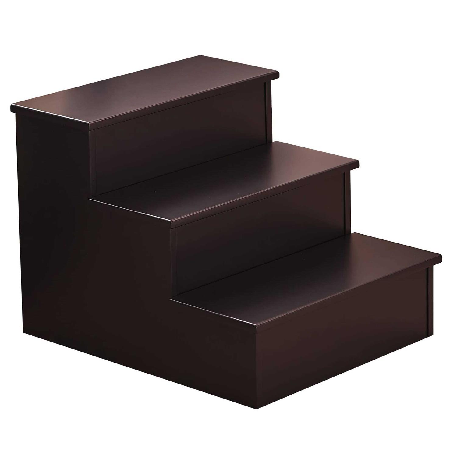 Kings Brand Furniture Darien 3 Step Wood Step Stool for Adults or Kids - Healthber