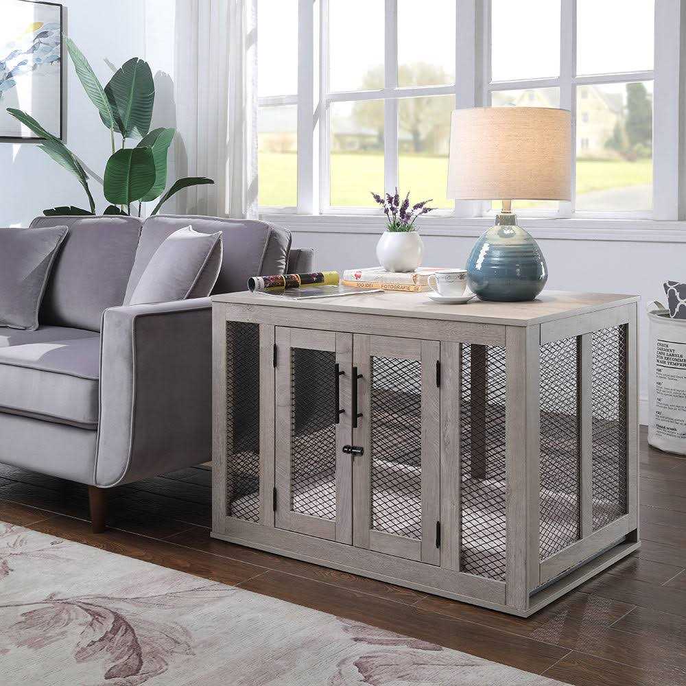 Unipaws Dog Crate with Cushion and Tray - Healthber