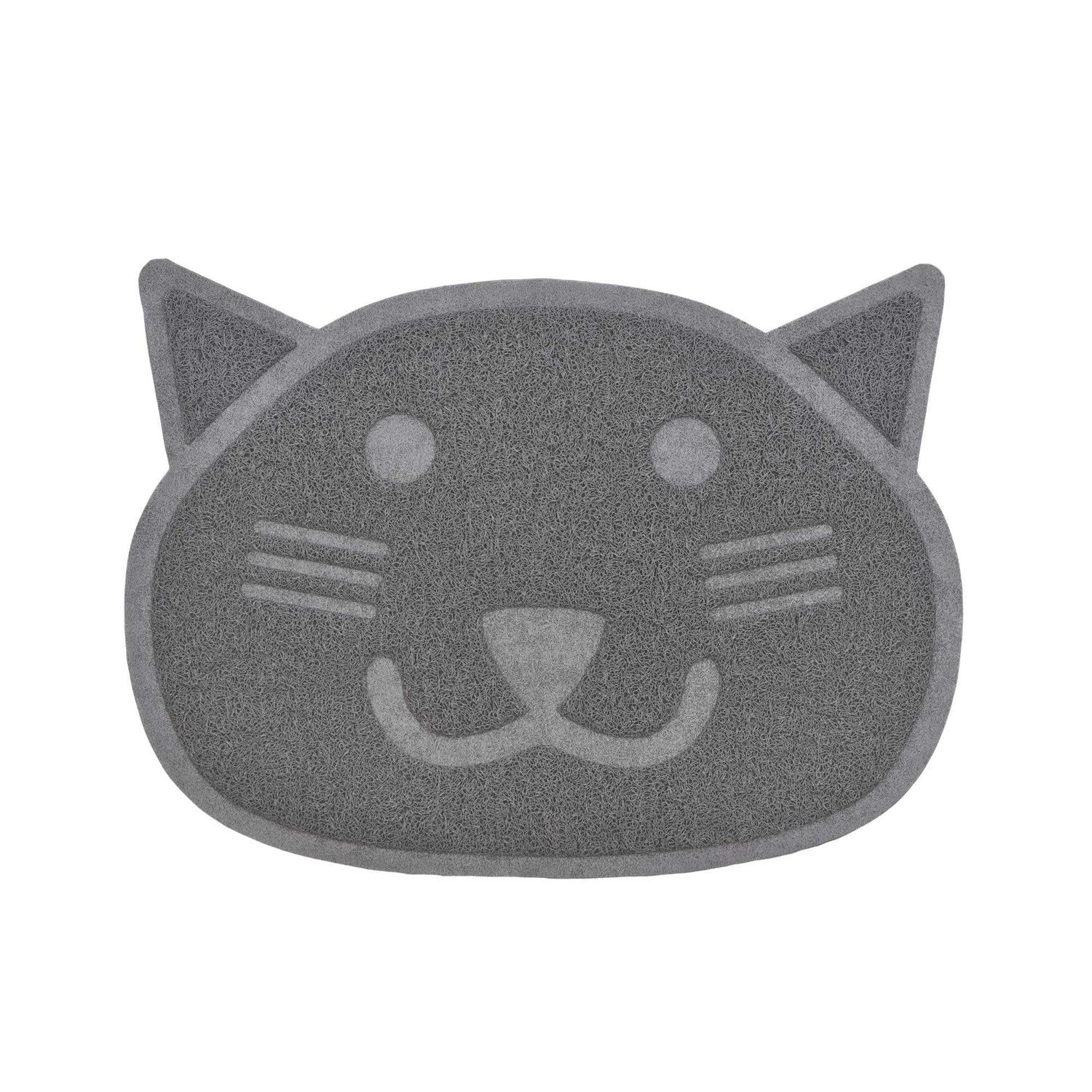 Fresh Step Products Grey Cat Shaped Litter Trapper Keeper Mat - Healthber