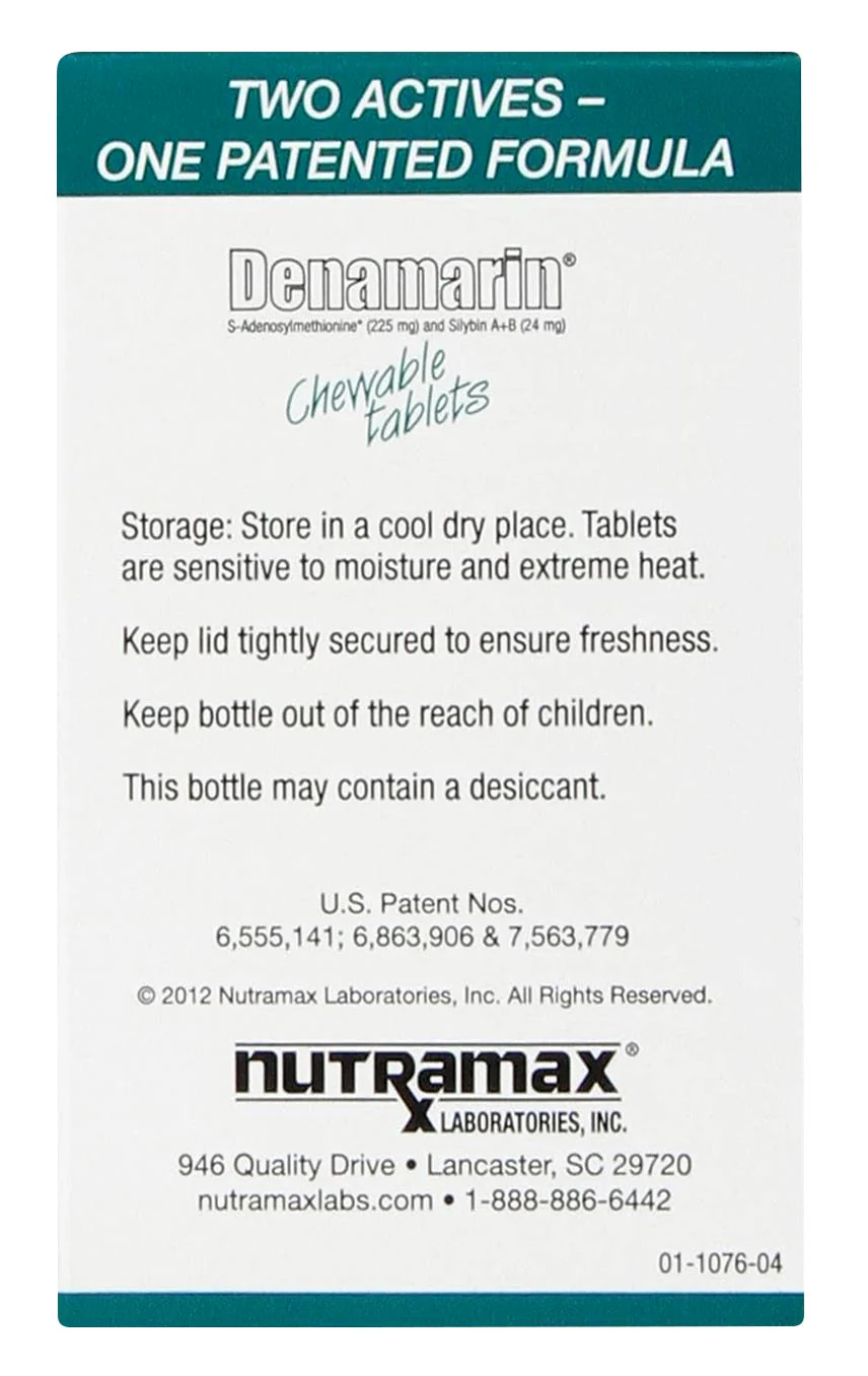 Nutramax Denamarin Liver Health, Chewable Tablets - Healthber