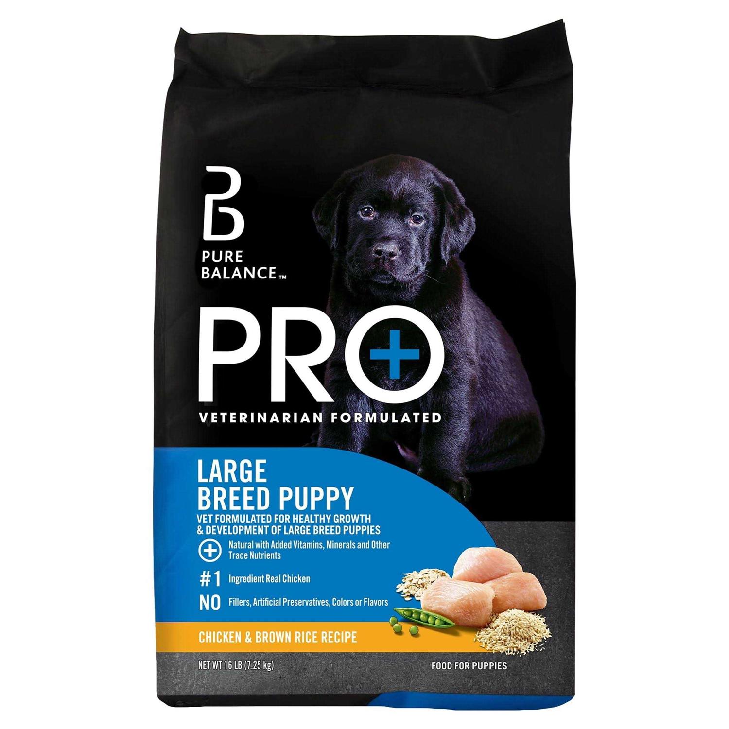 Pure Balance Pro+ Chicken and Brown Rice Large Breed Puppy Food - Healthber