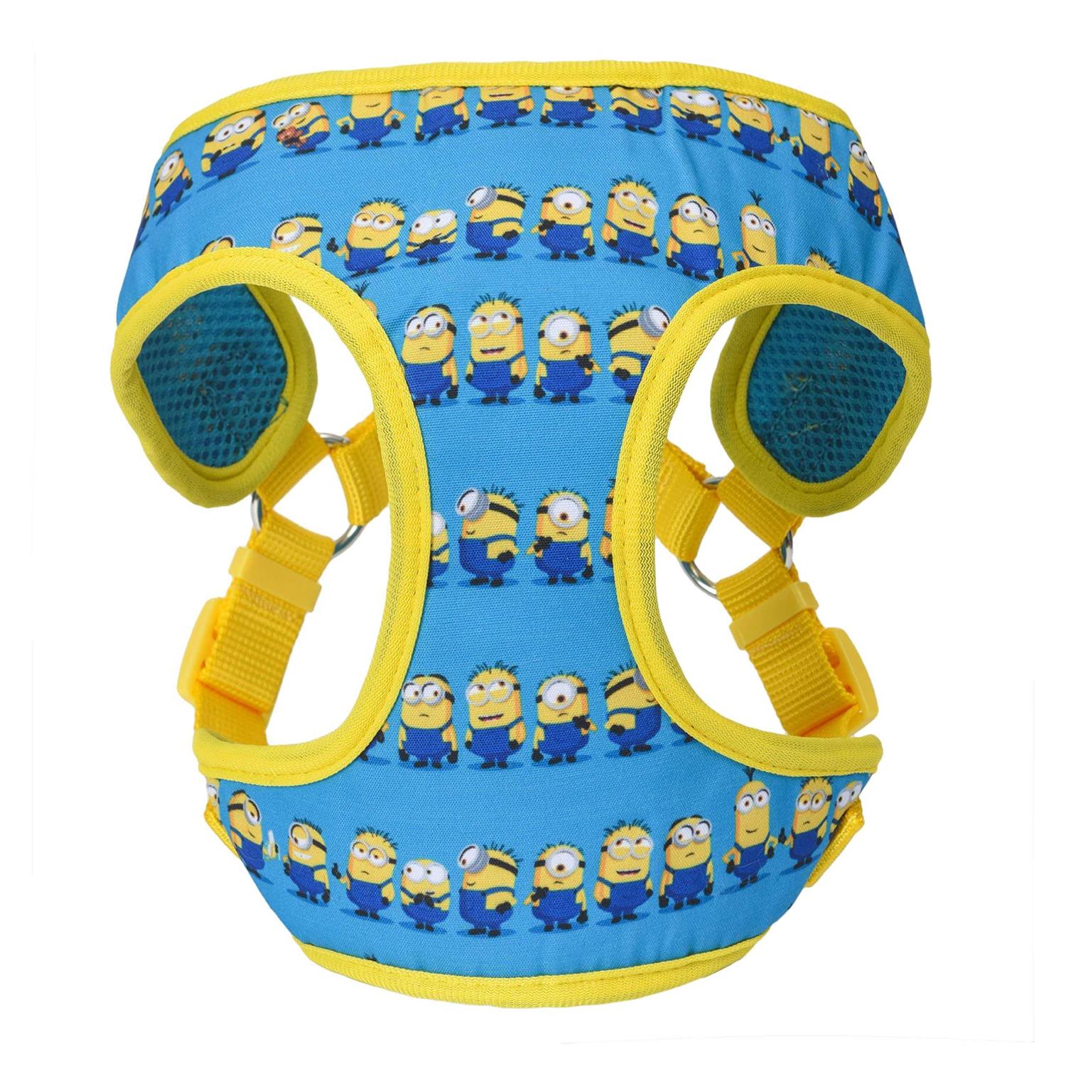 Minions Dog Harness Blue Minions in a Row Comfortable Mesh No-Pull Dog Harness - Healthber