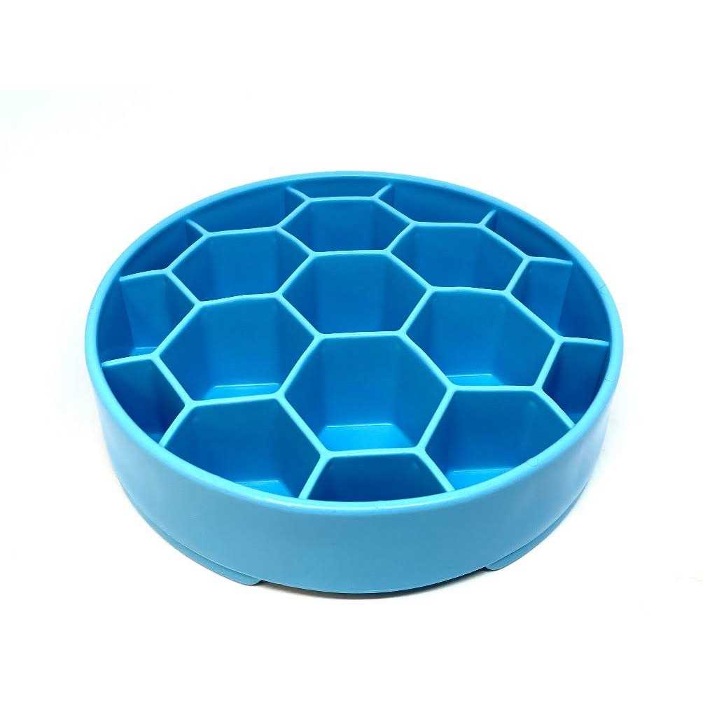 SodaPup Honeycomb Design eBowl Enrichment Slow Feeder Bowl for Dogs - Healthber