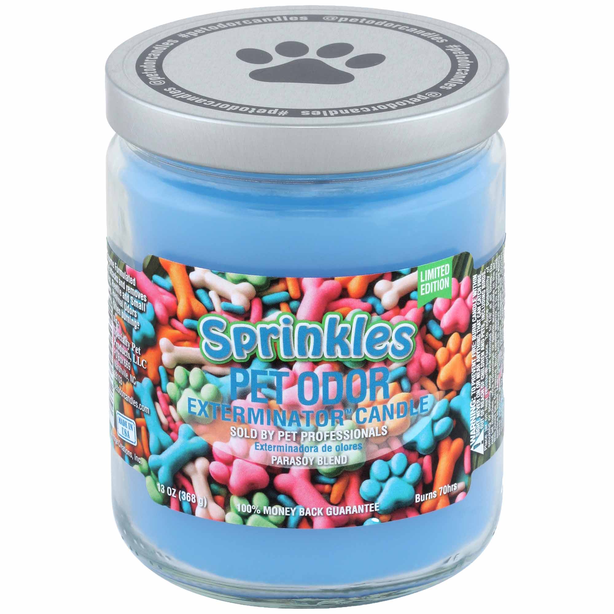 Pet Odor Exterminator Candle, Sprinkles, 13 oz - Healthber