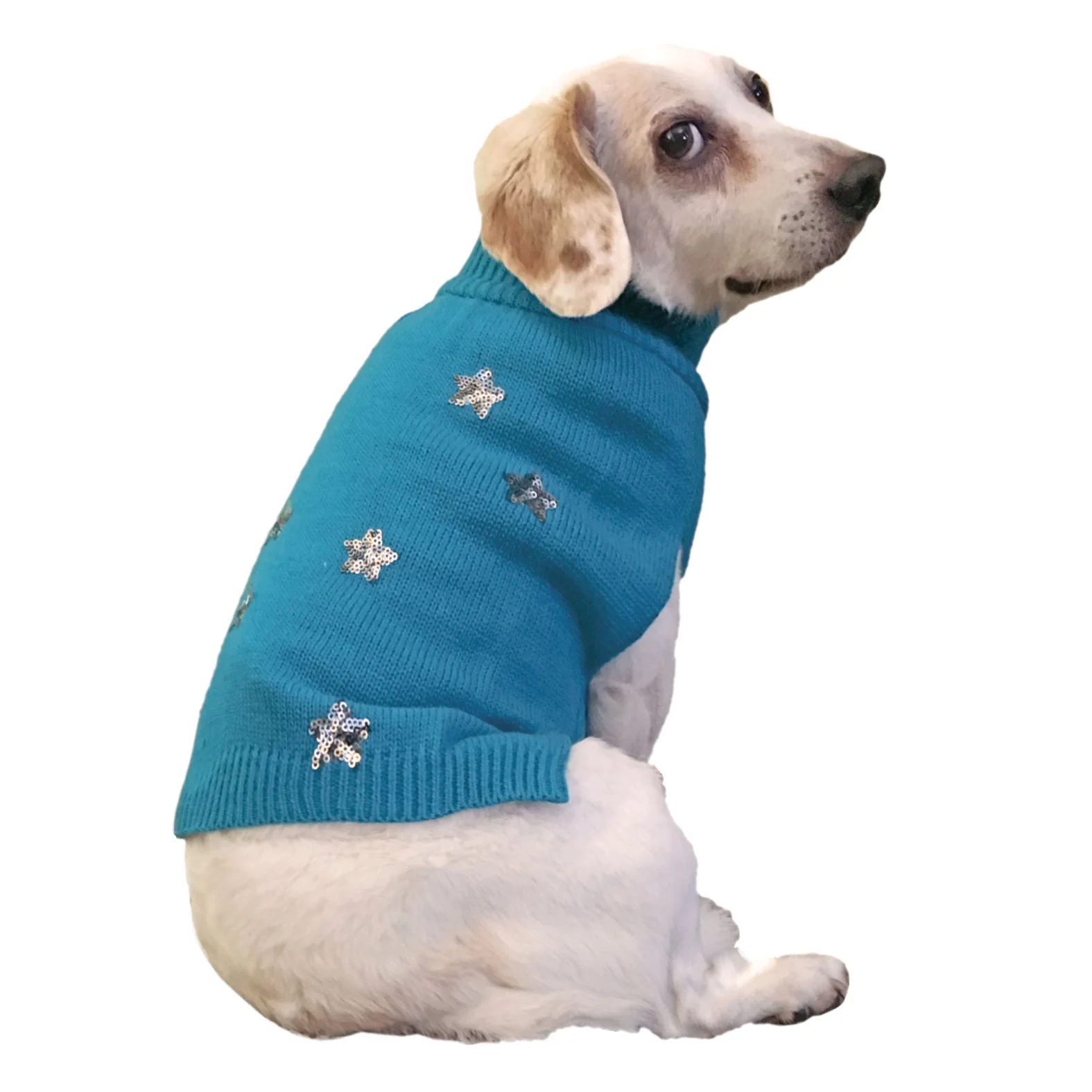 Sequin Stars Dog Sweater - Healthber